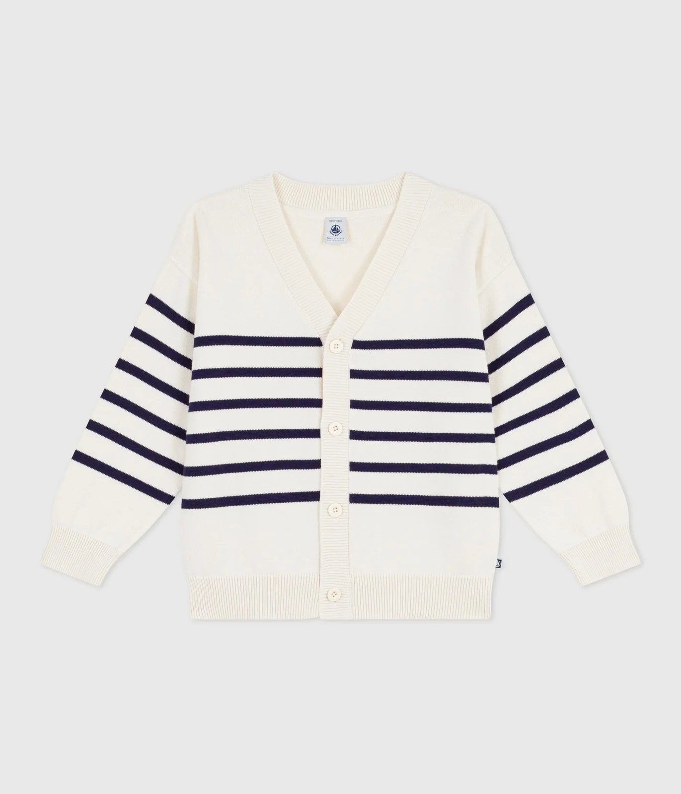 Children's stripy cotton cardigan