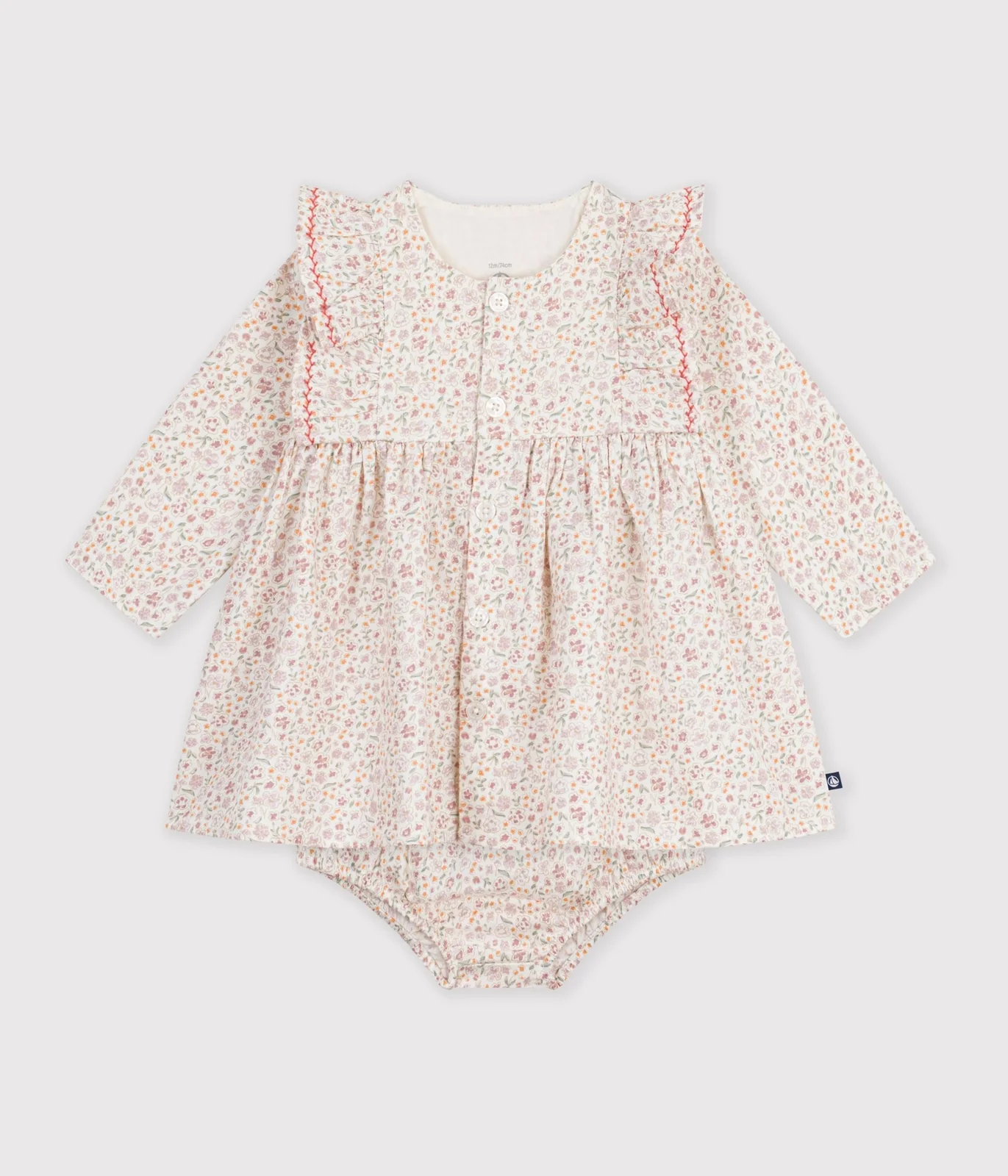 Babies' floral print cotton dress