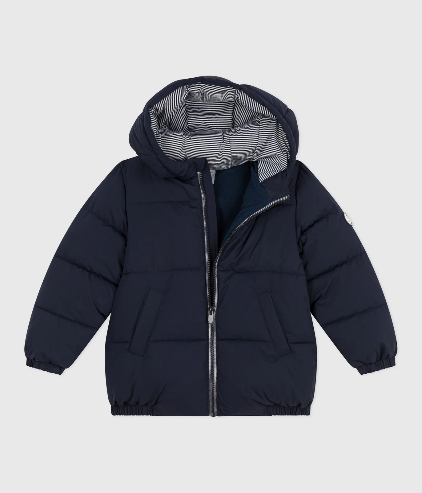 Puffer jacket children's Polyester puffer jacket with microfleece lining