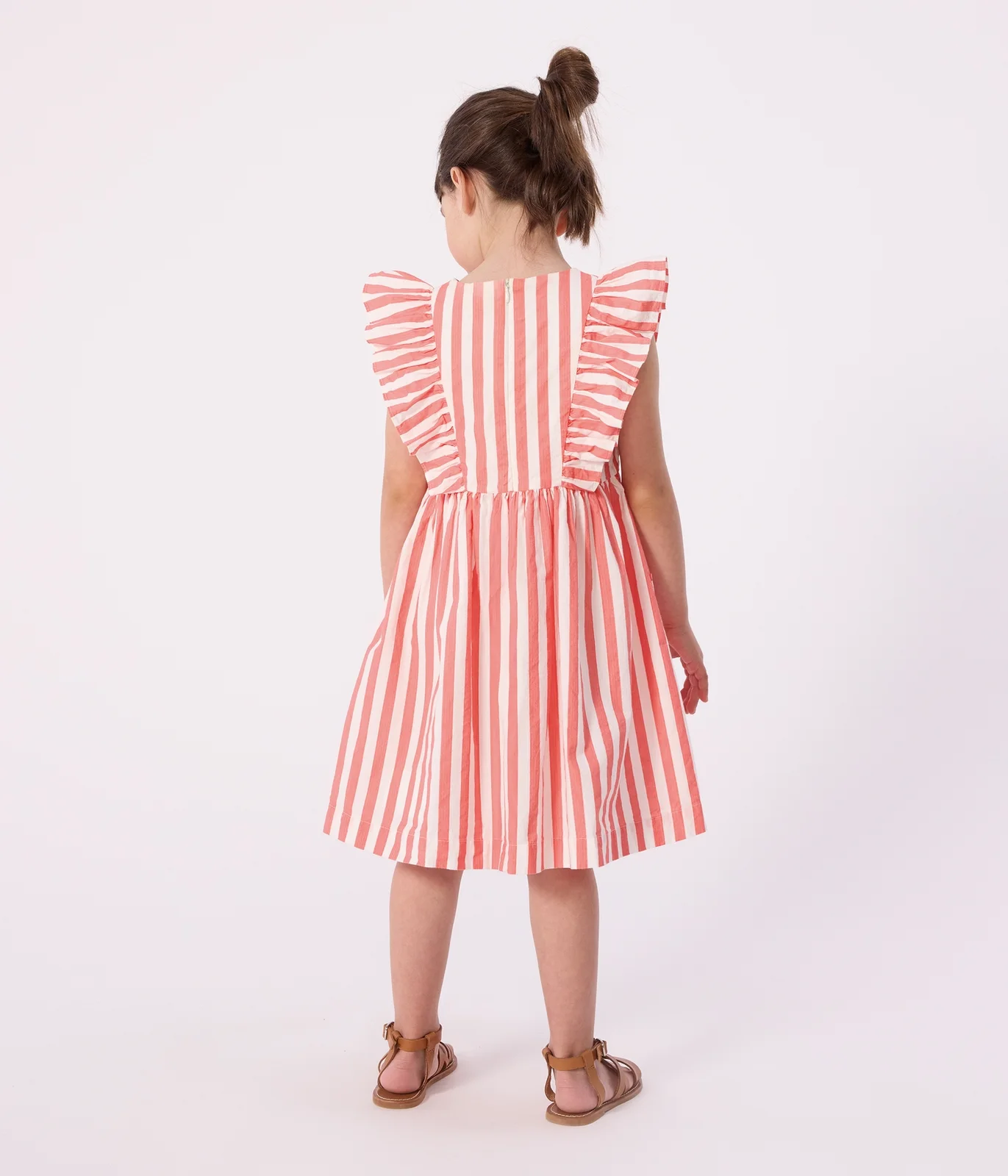 Children's sleeveless stripy cotton dress