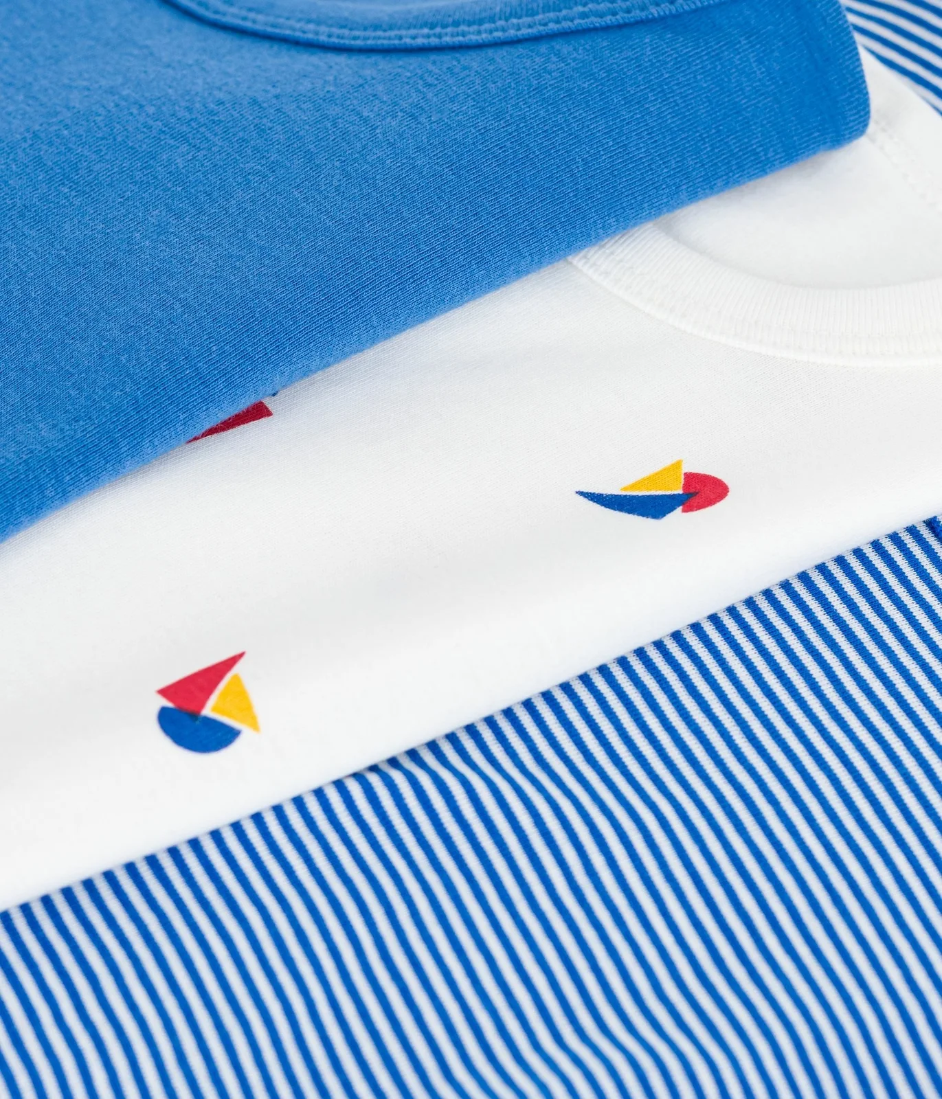 Pack of children's short-sleeved printed cotton T-shirts