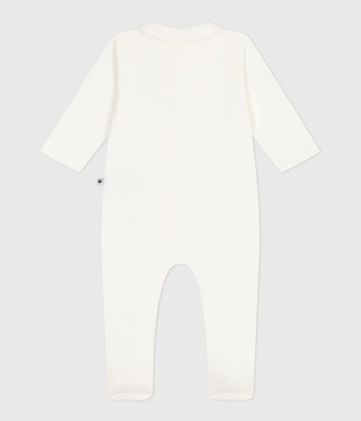 Babies' tube-knit pyjamas with a plain collar