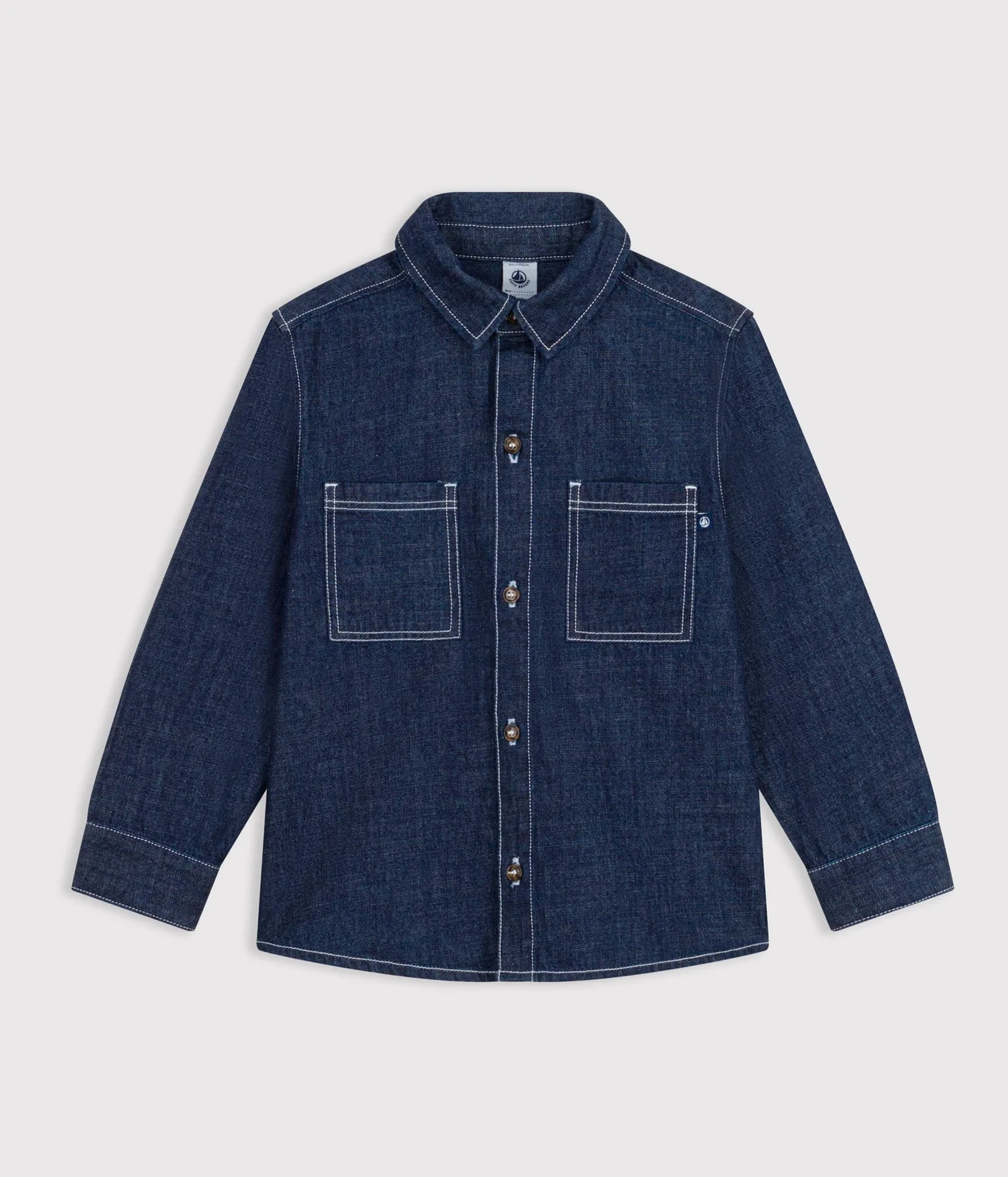 Children's plain denim shirt