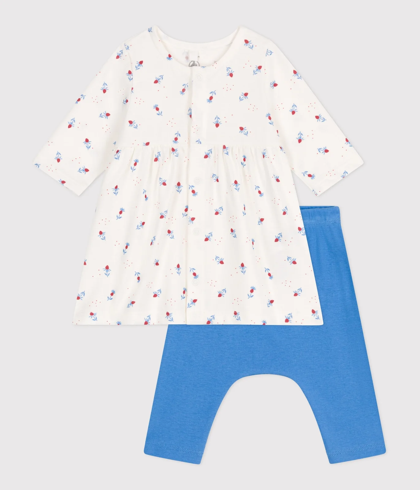 Babies' cotton dress and leggings