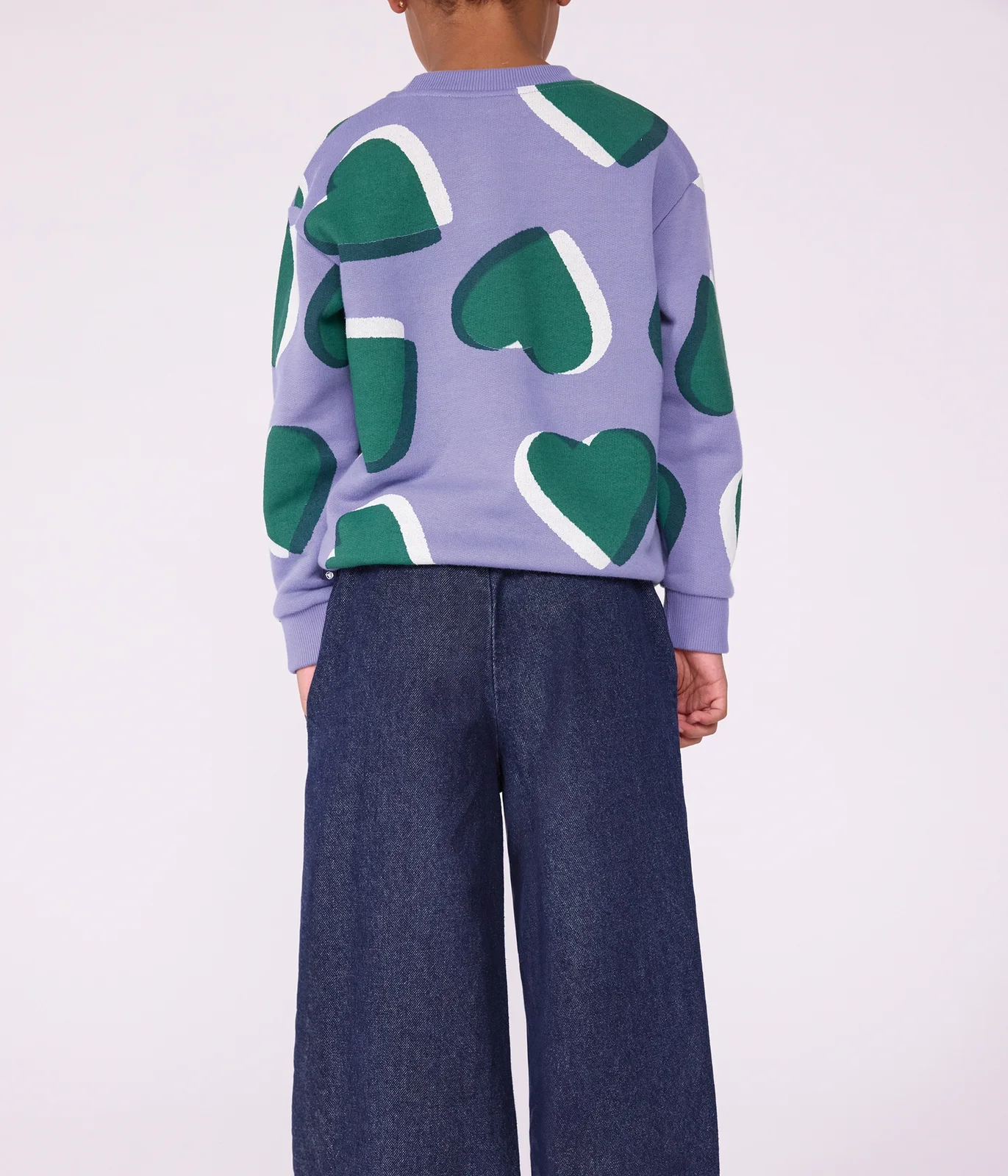 Children's wide-leg denim trousers