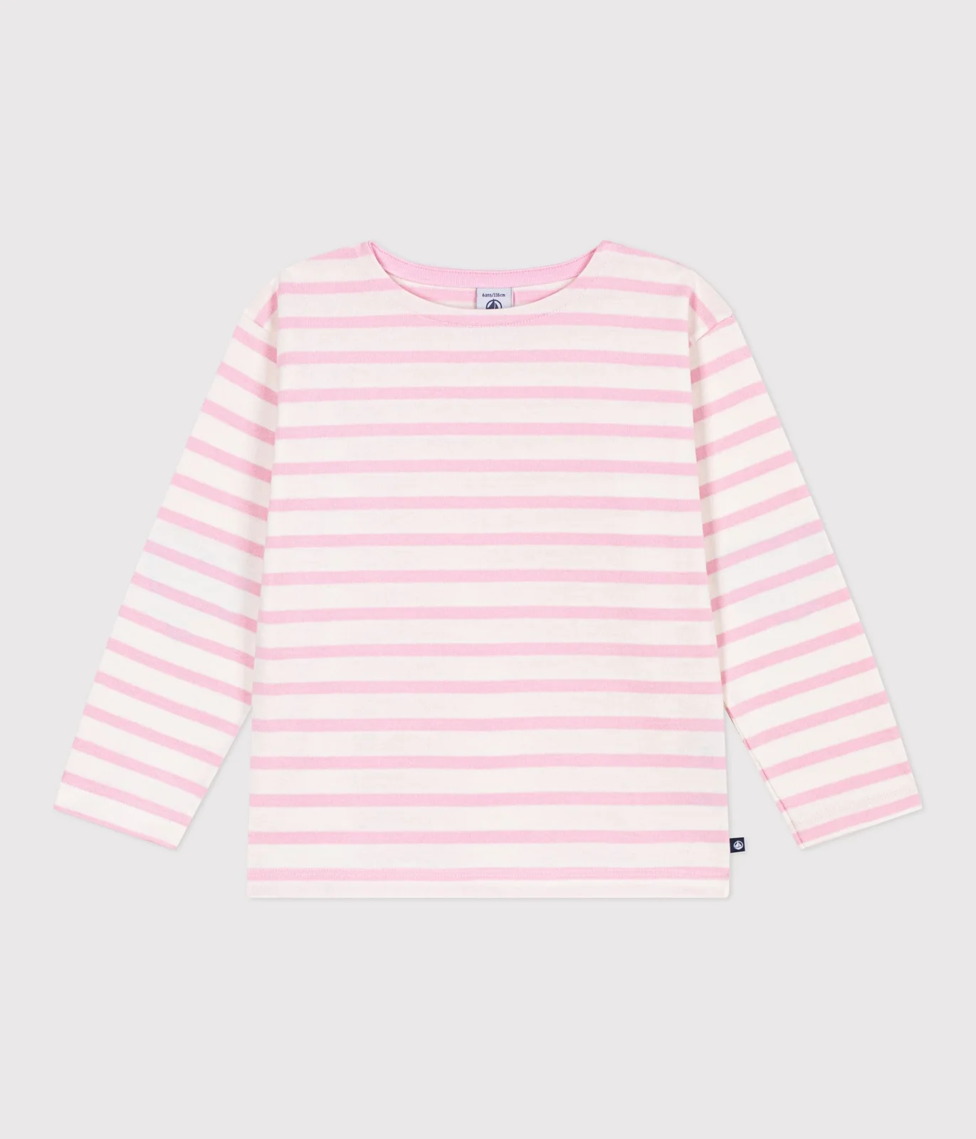 Children's stripy cotton Breton top