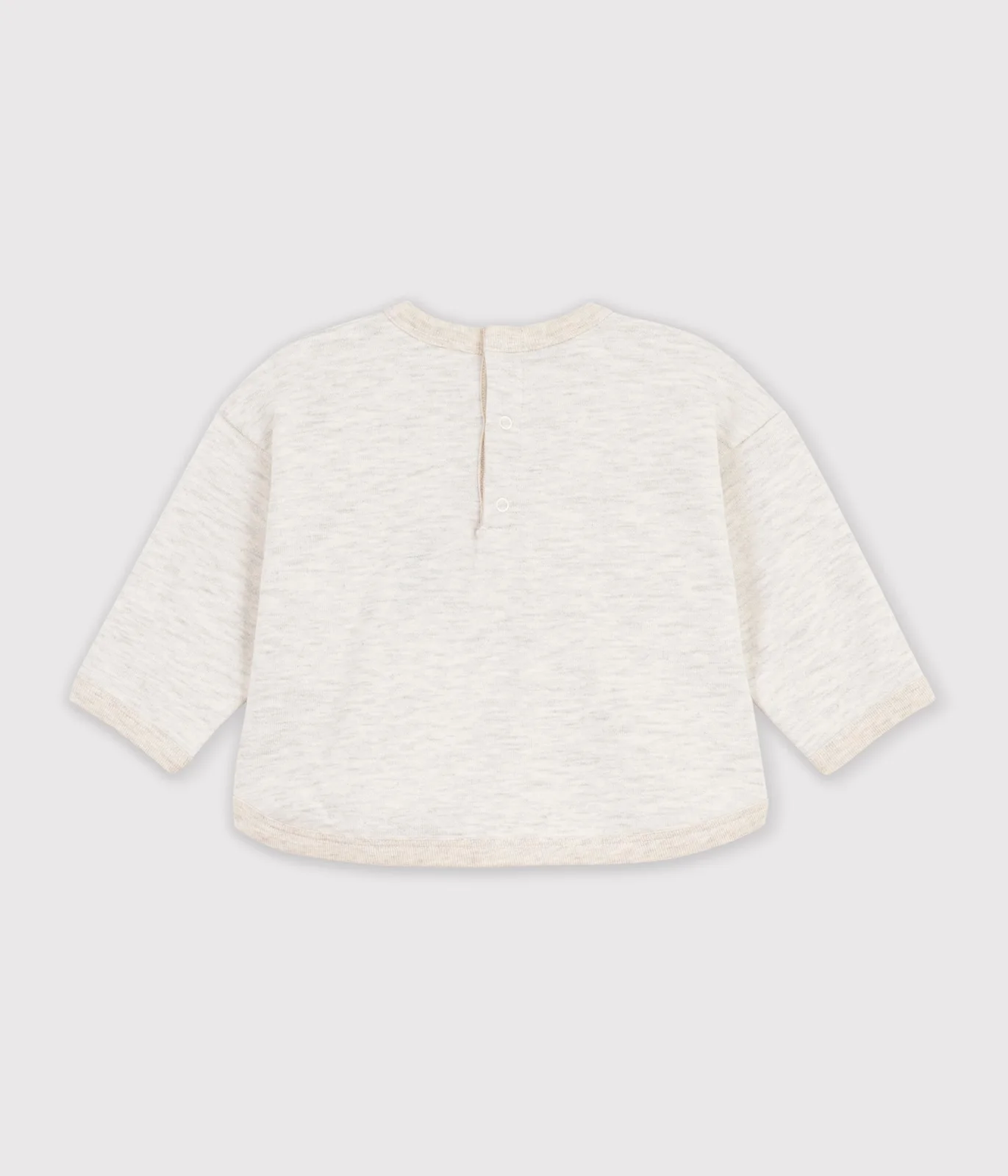 Babies' plain and boat patterned cotton sweatshirt