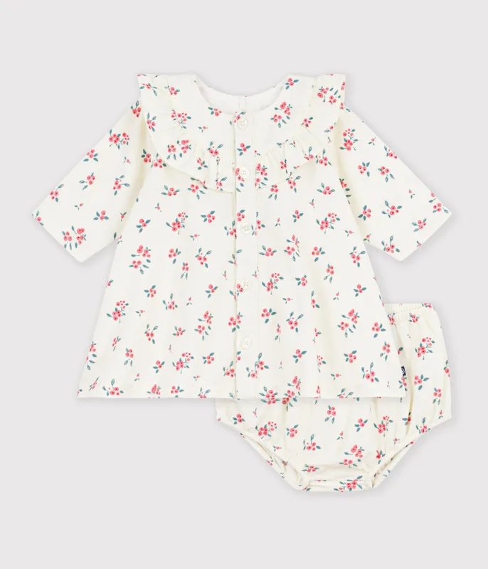 Babies' floral print cotton dress