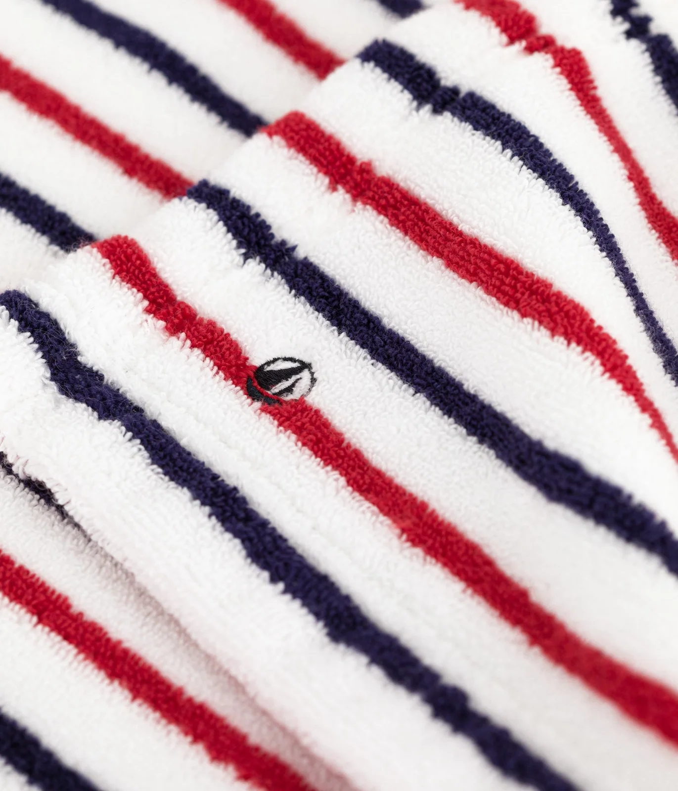Babies' stripy printed terry towelling bath cape