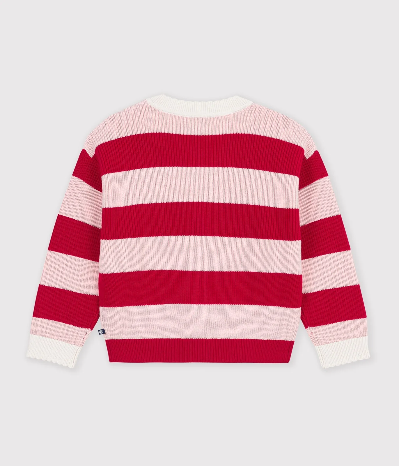 Children's stripy wool and cotton cardigan