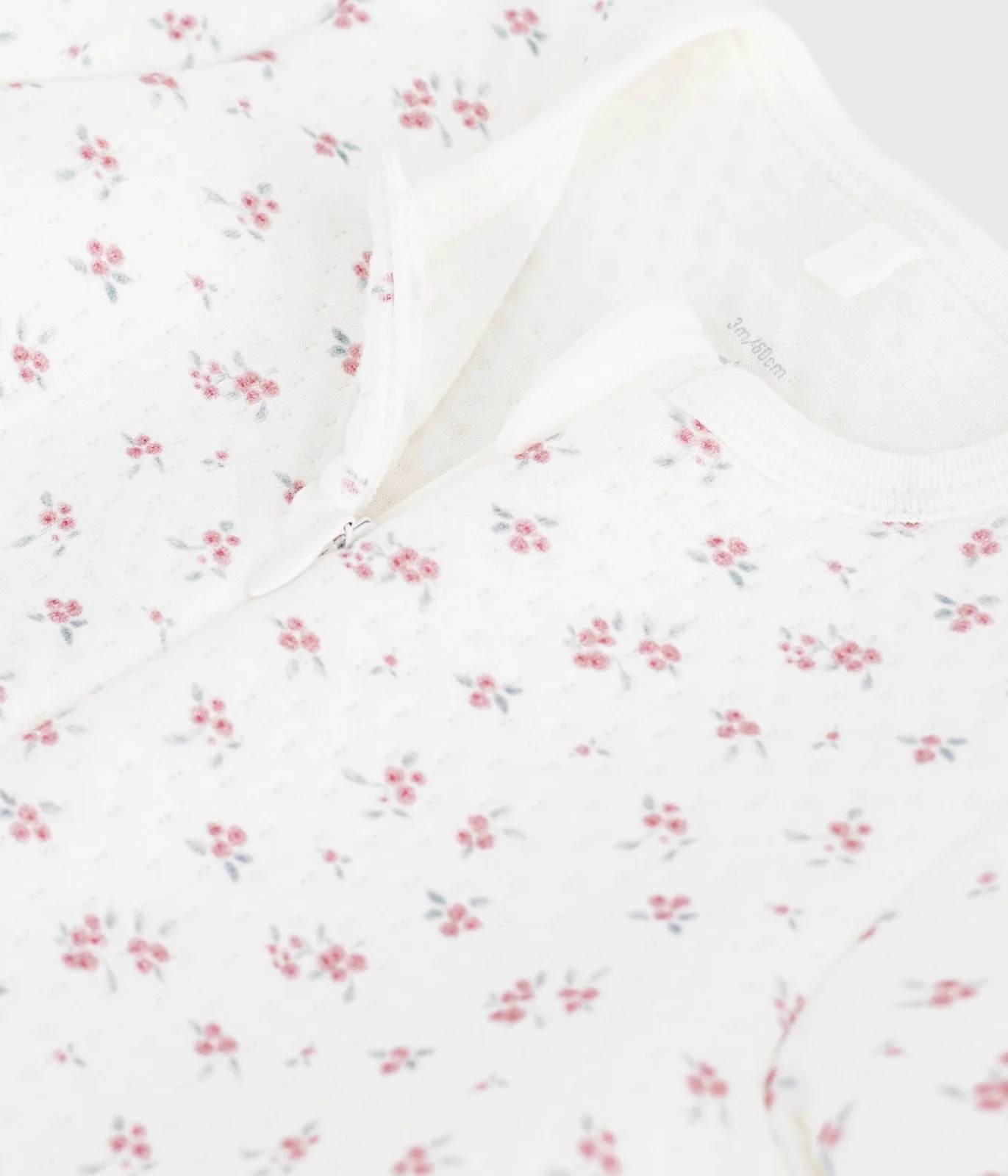 Babies' flower-print tube knit pyjama suit