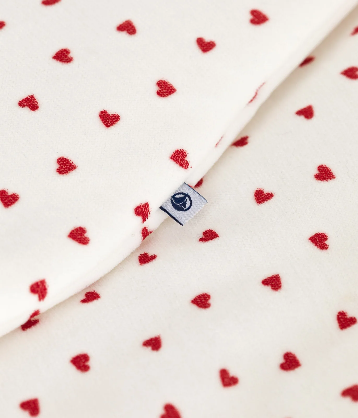 Babies' 3 TOG heart-print corduroy sleeping bag