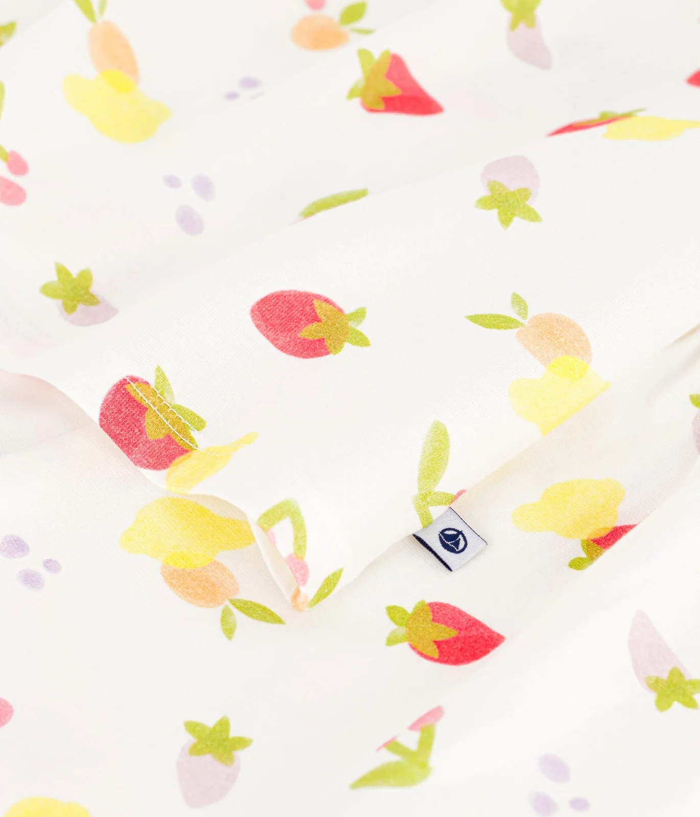 Children's short cotton pyjamas printed with fruit