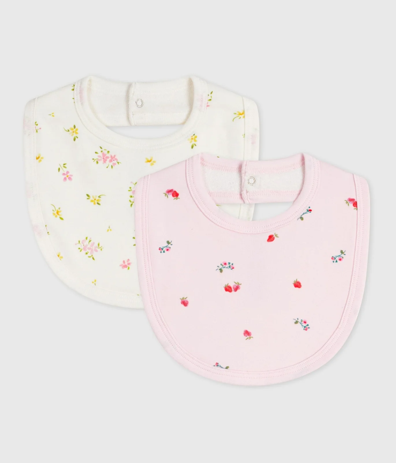 Pack of babies' floral-print cotton bibs
