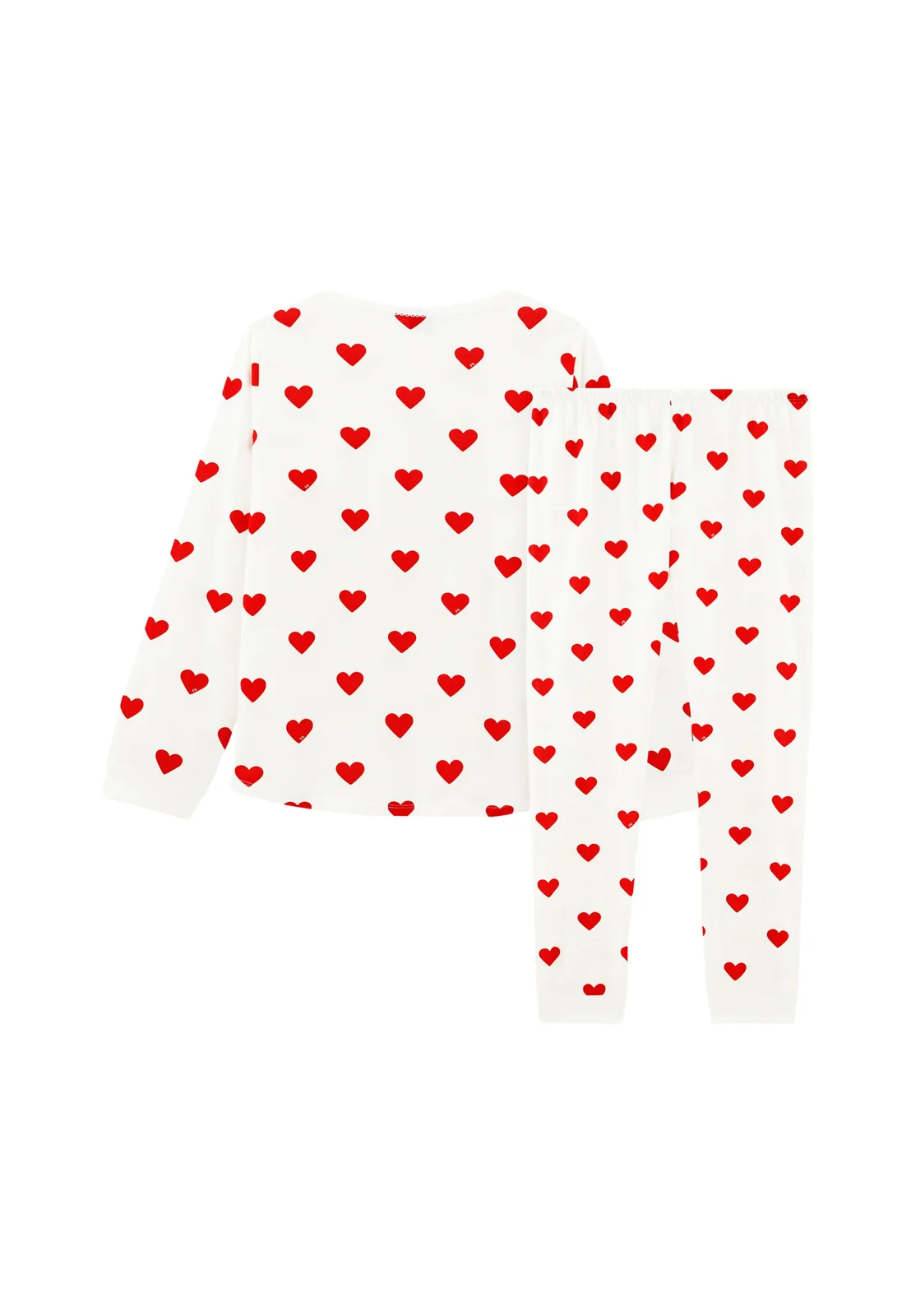 Children's cotton pyjamas with heart print