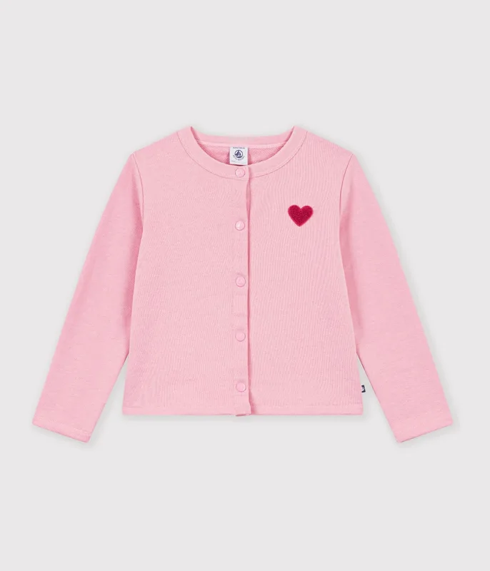 Children's plain cotton cardigan