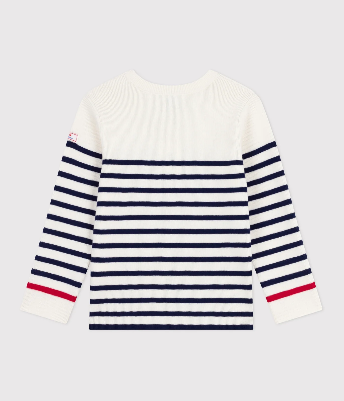 Children's stripy jumper in wool and cotton