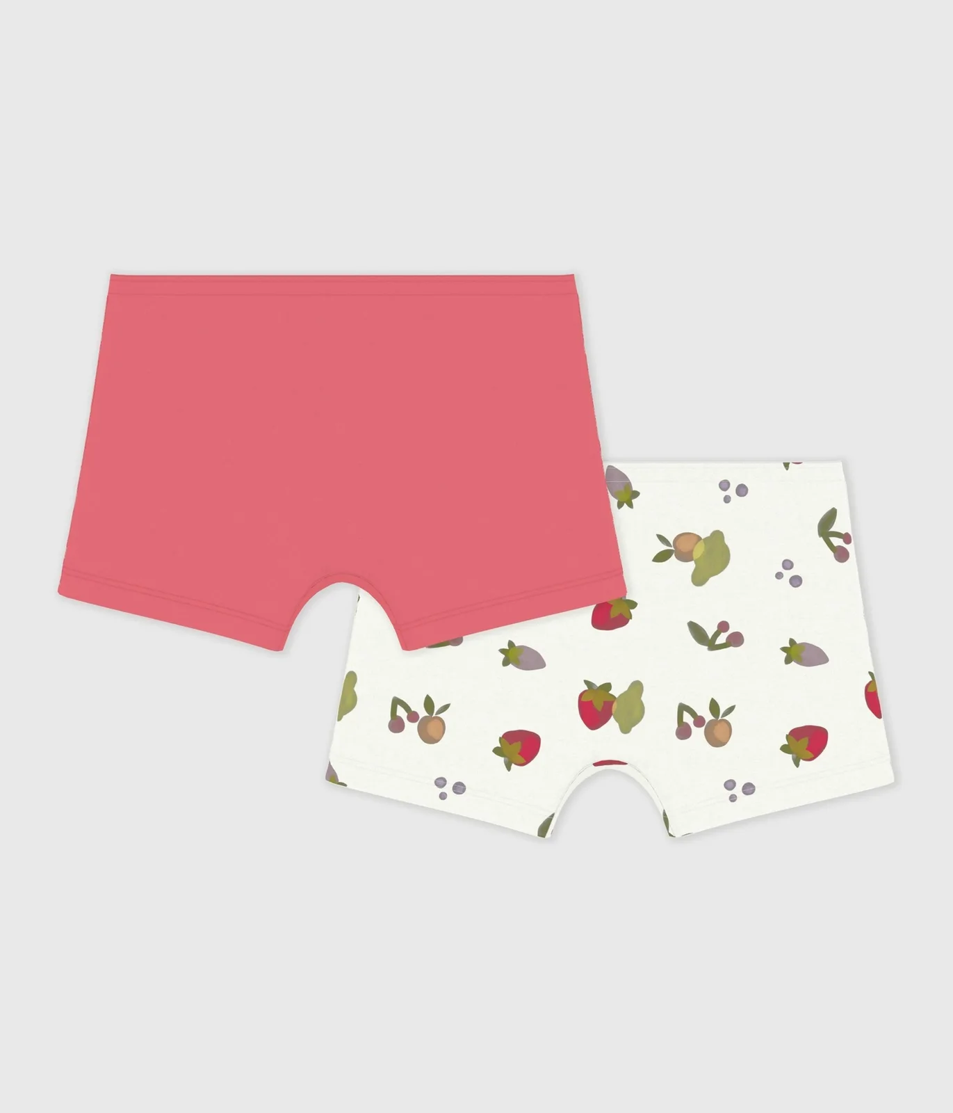 Pack of children's fruit-print long cotton shorties
