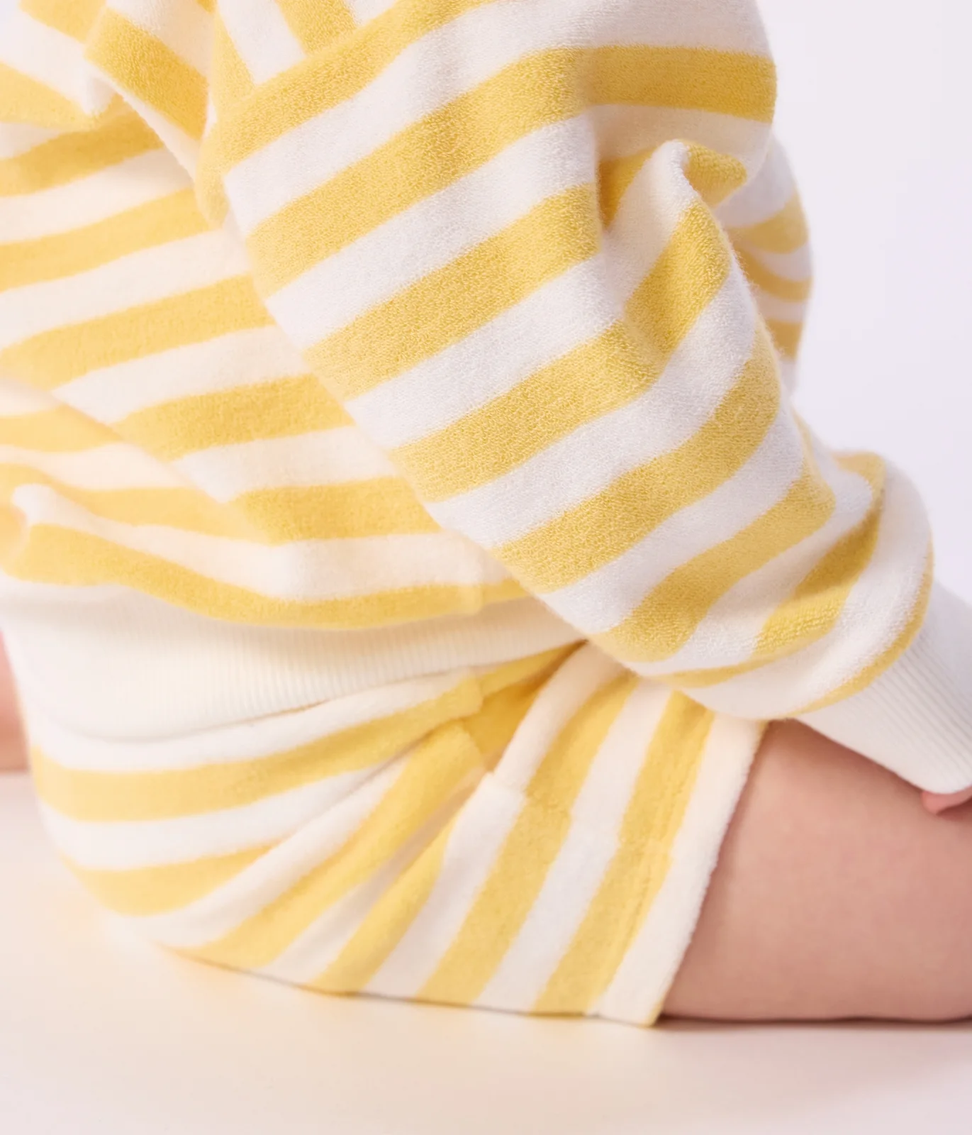 Babies' stripy cotton sweatshirt