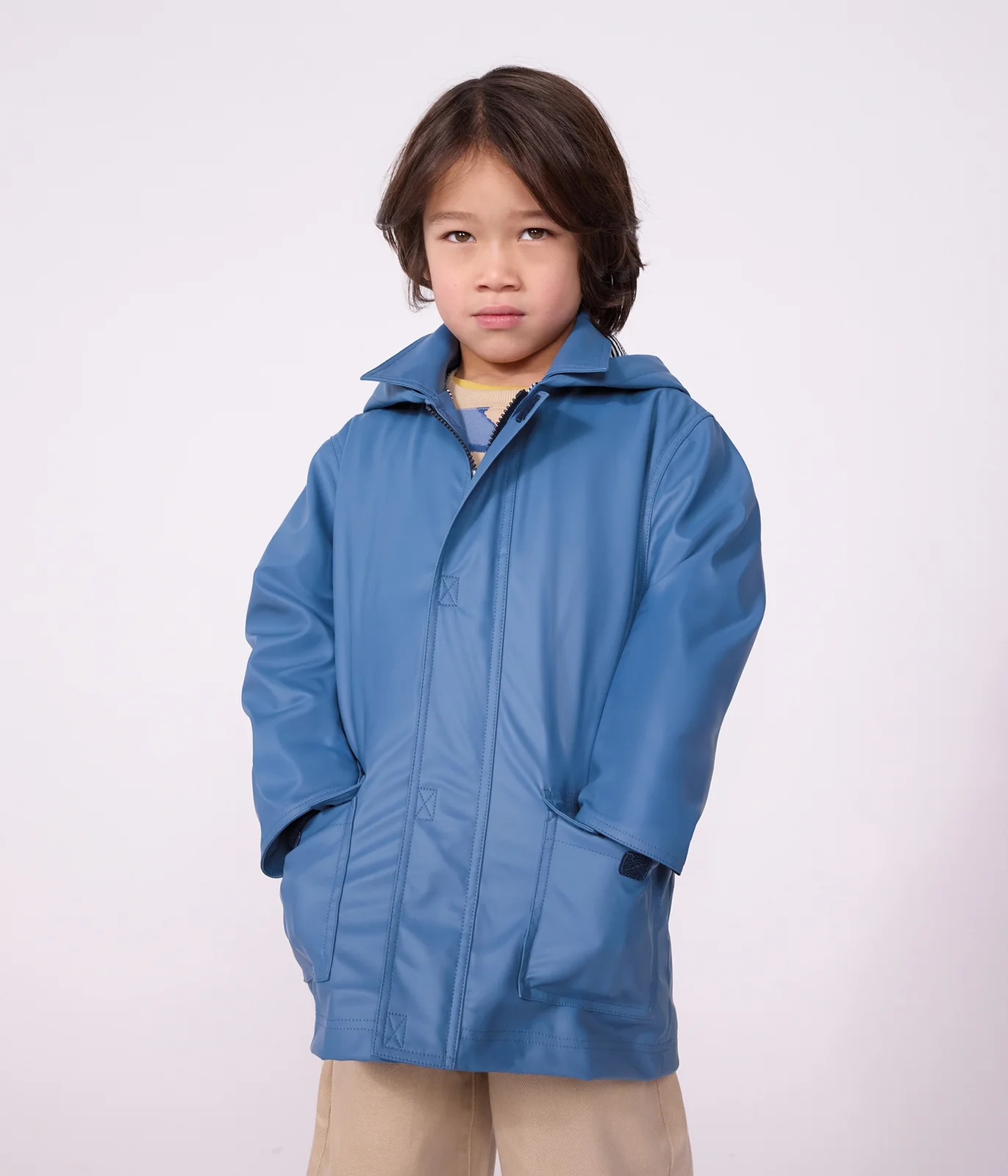Children's plain iconic raincoat