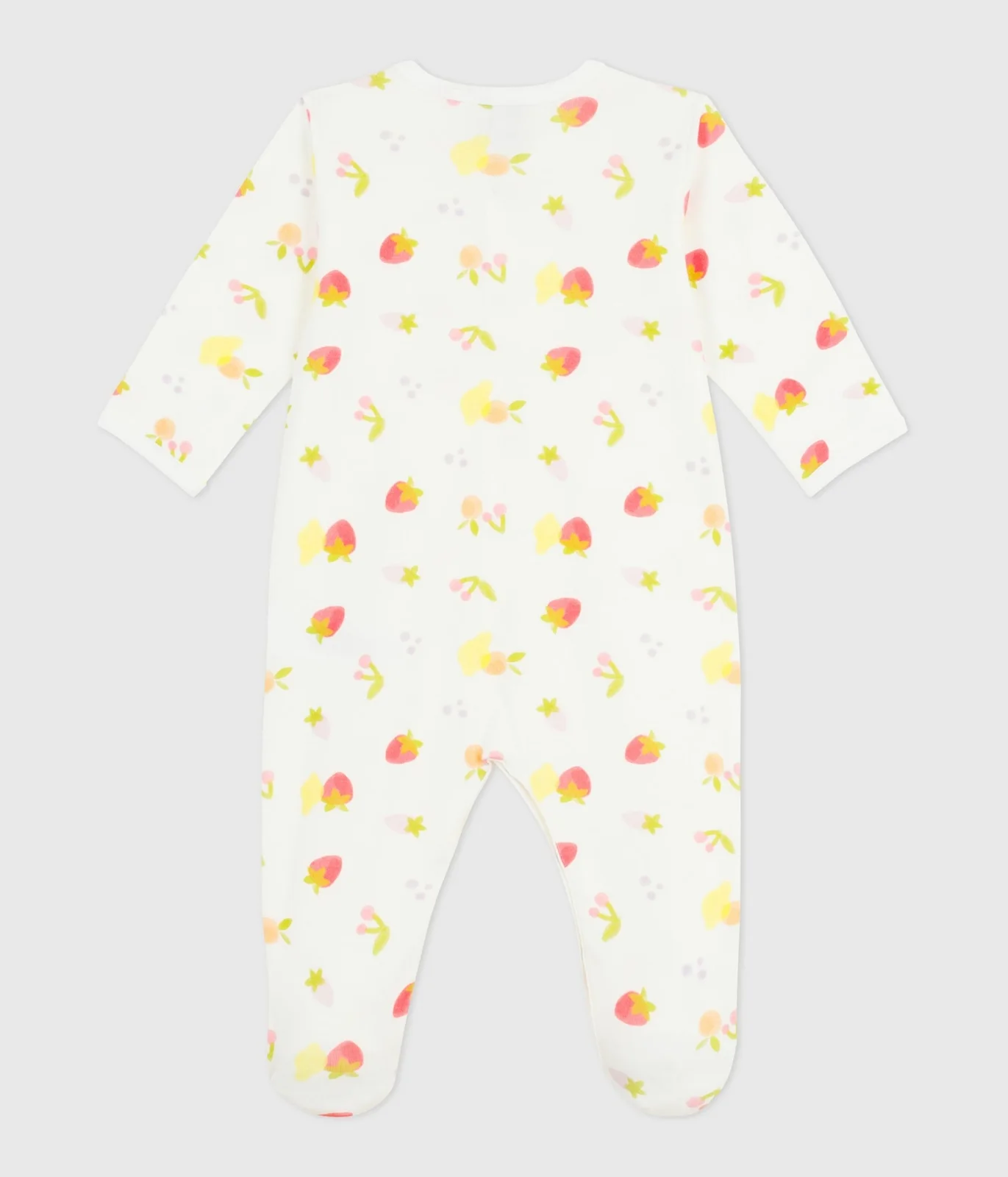 Babies' fruit print cotton pyjama suit