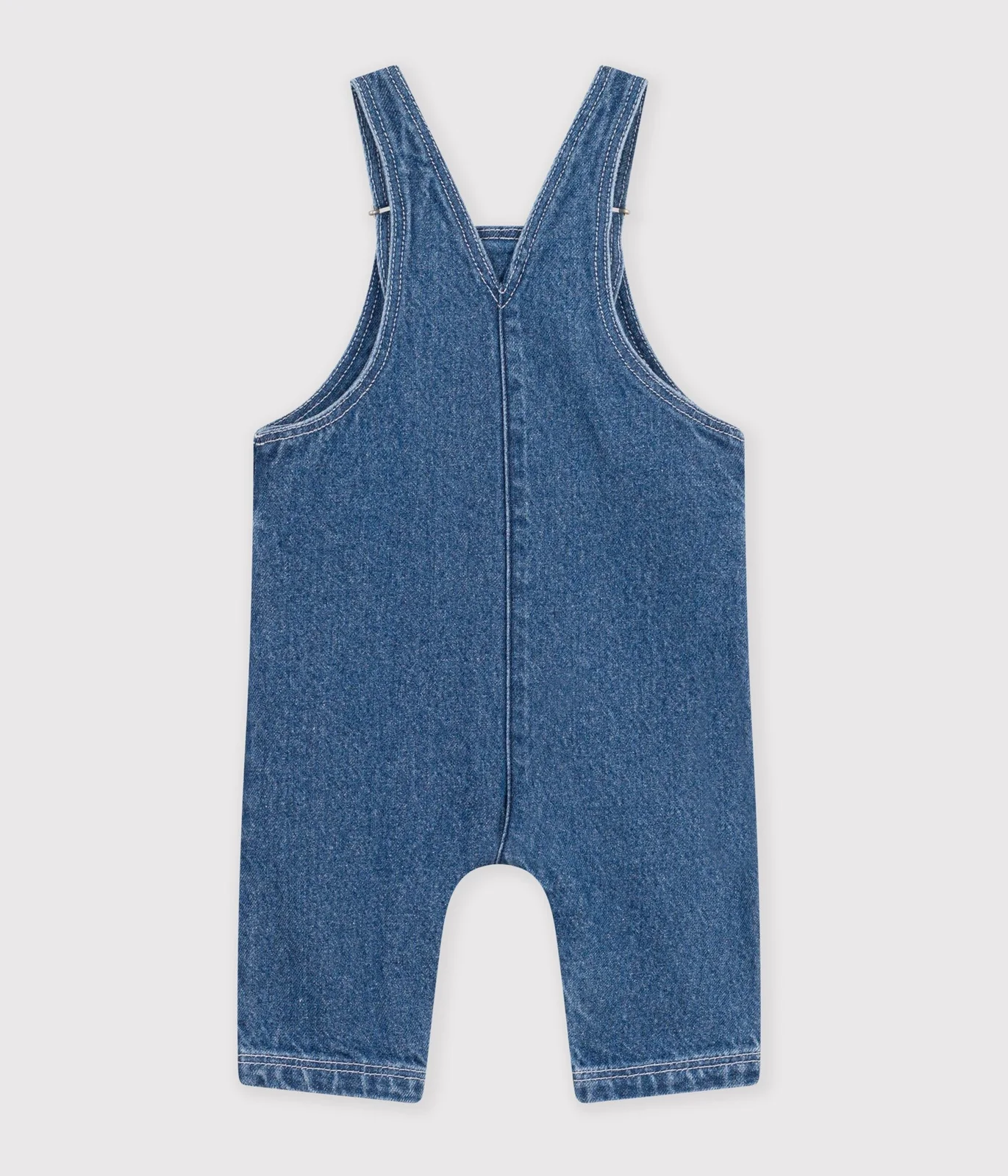 Babies' long-leg denim dungarees