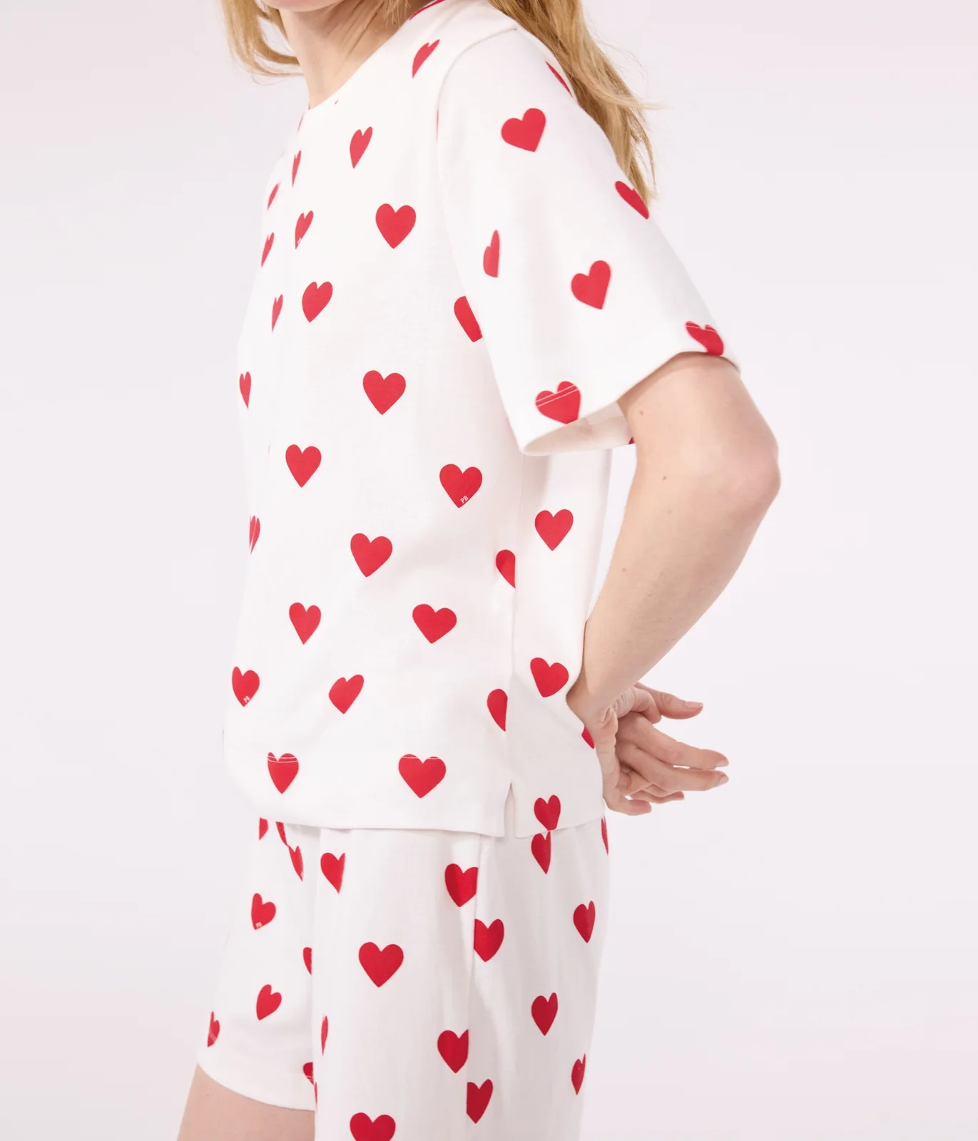 Women's Heart Themed Cotton Short Pyjamas