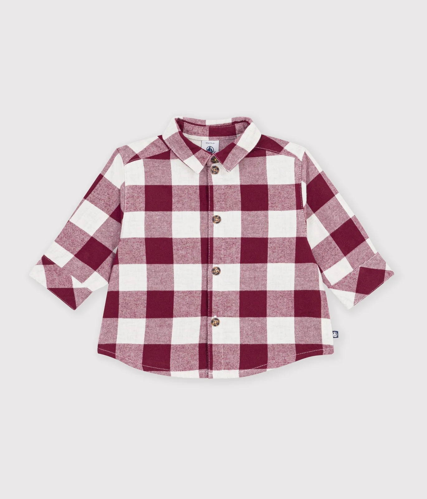 Babies' checked flannel shirt