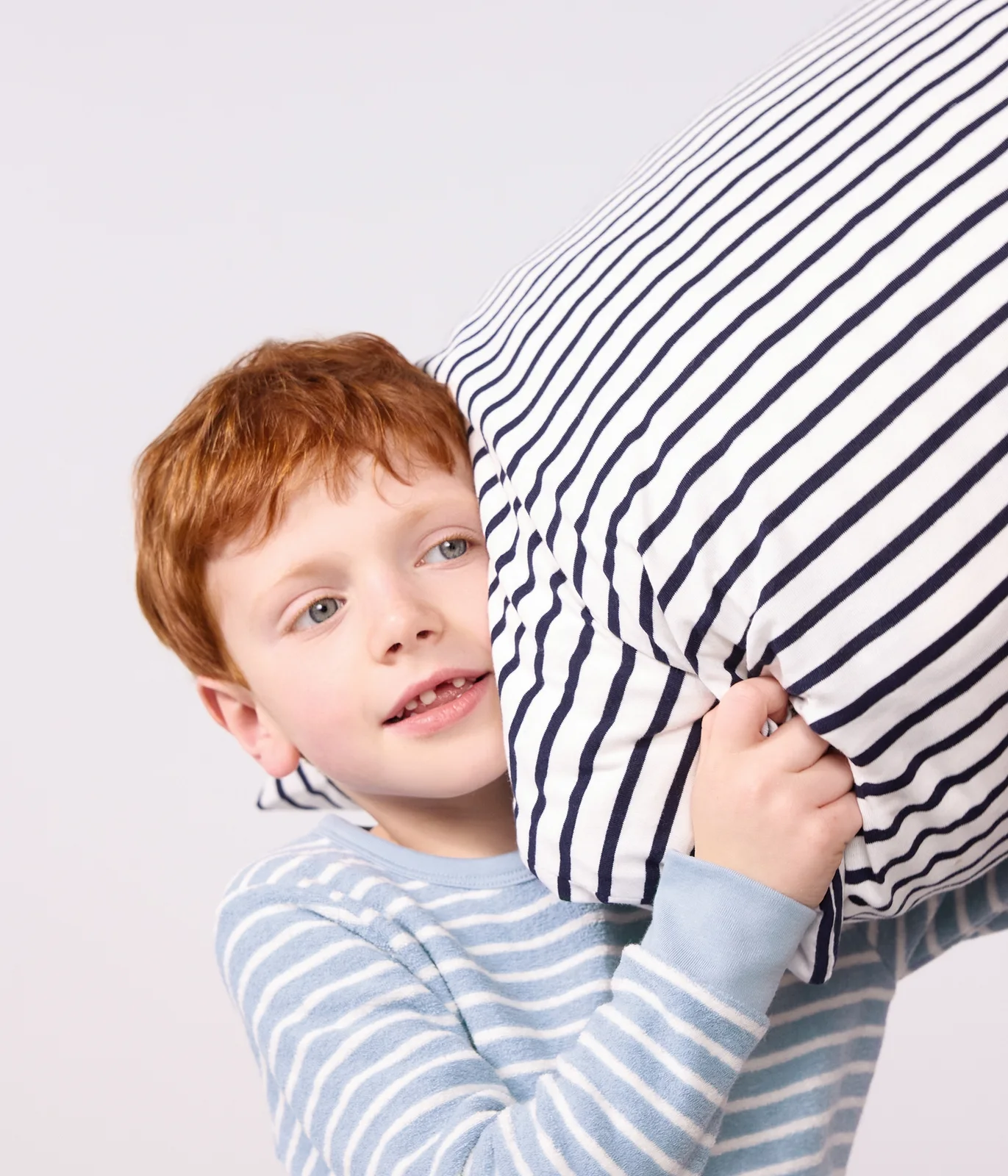 Children's stripy cotton terry pyjamas