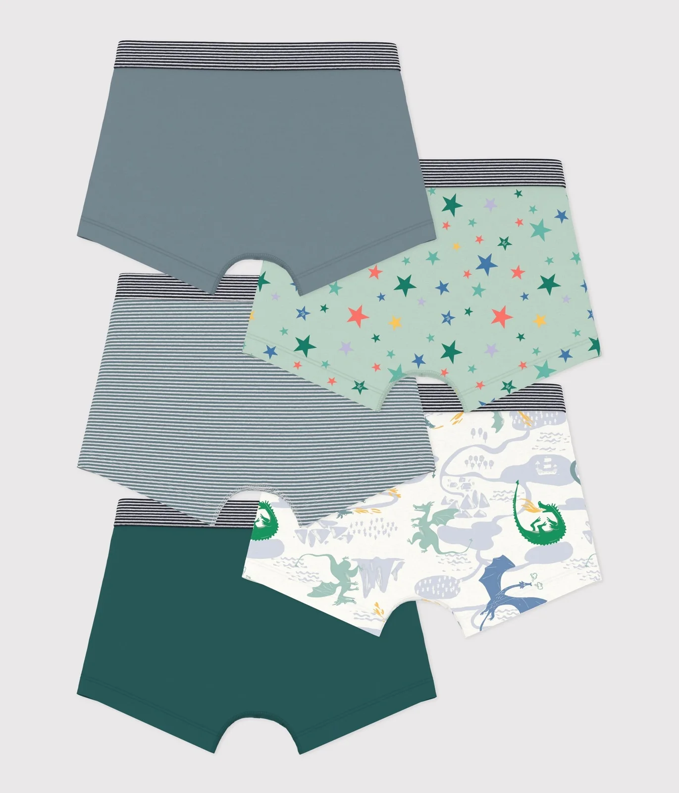 Pack of children's printed cotton boxers