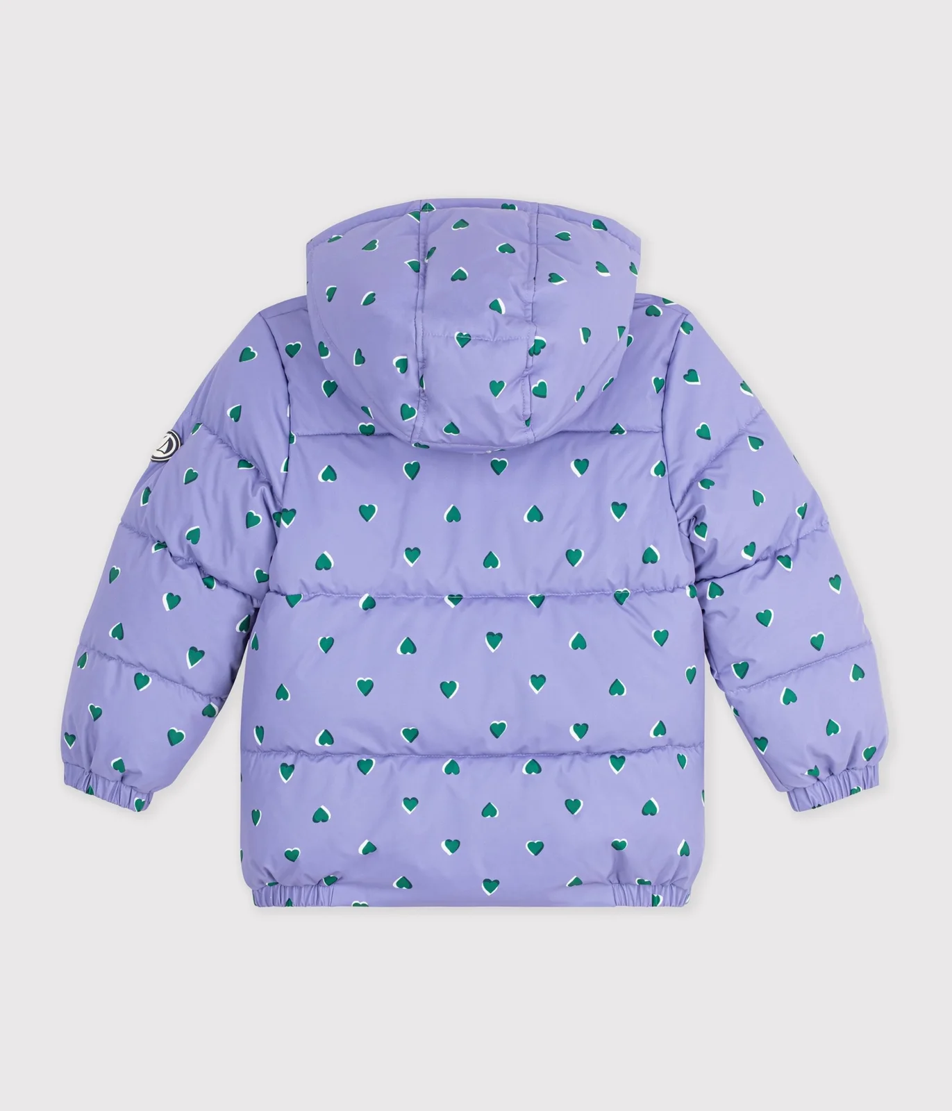 Children's heart print puffer jacket