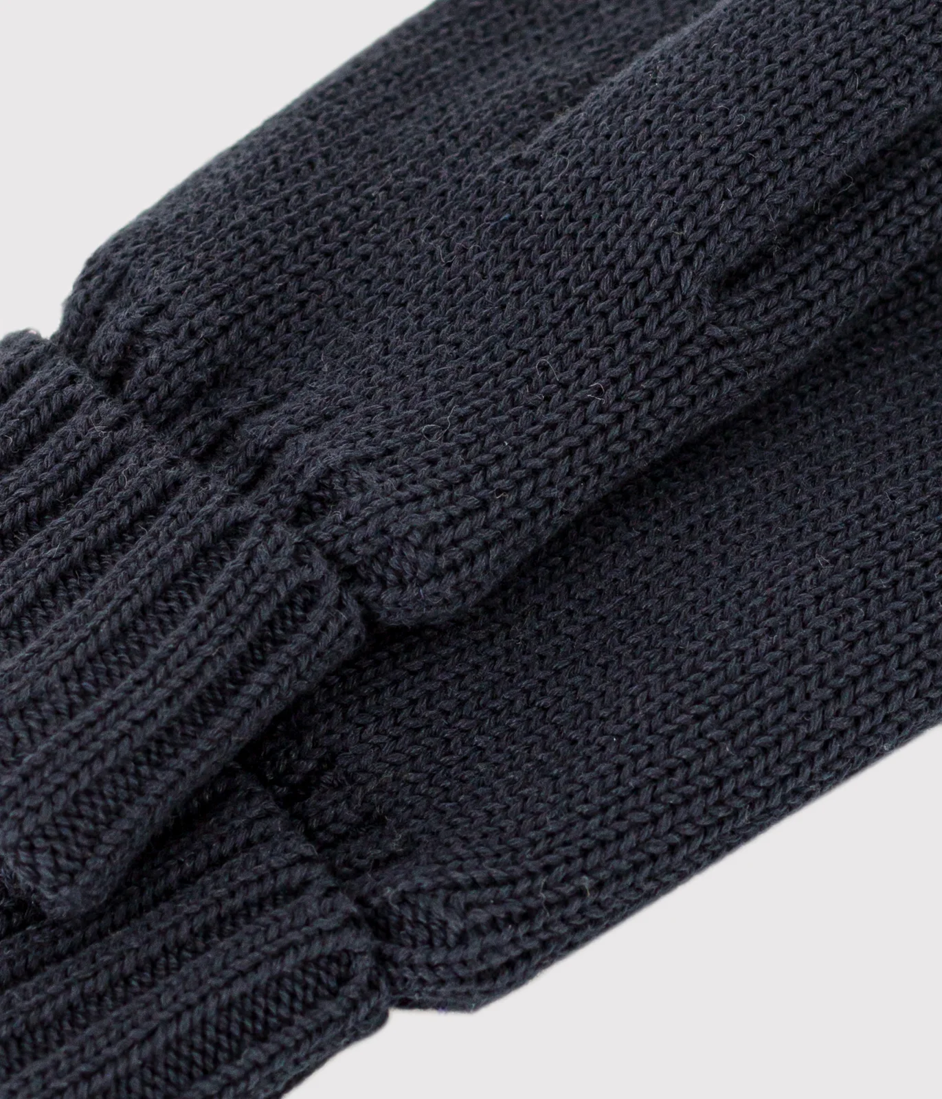 Children's solid-color knit mittens with Fleece lining