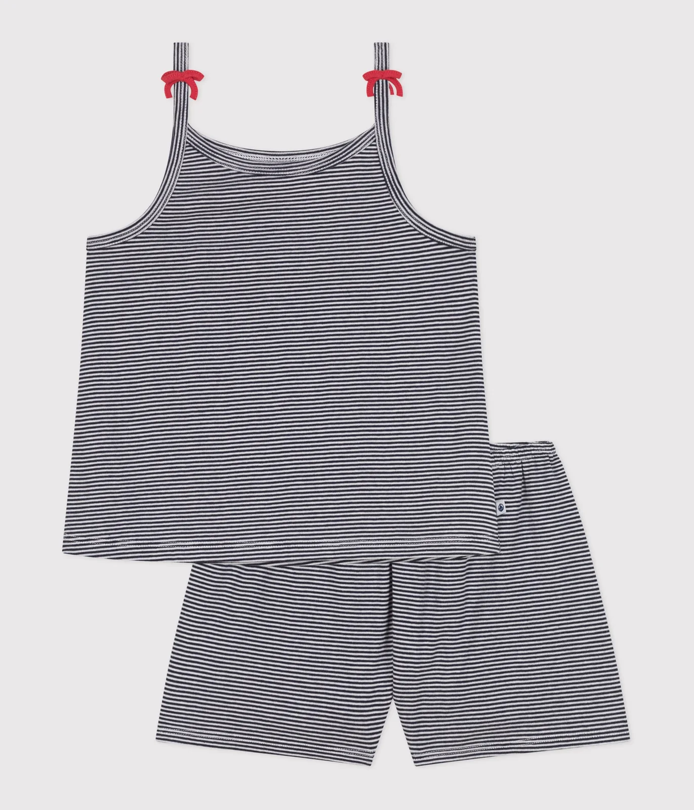 Children's short stripy strappy pyjamas