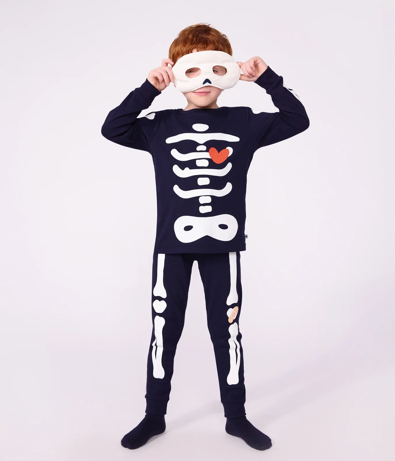 Children's cotton skeleton costume pyjamas