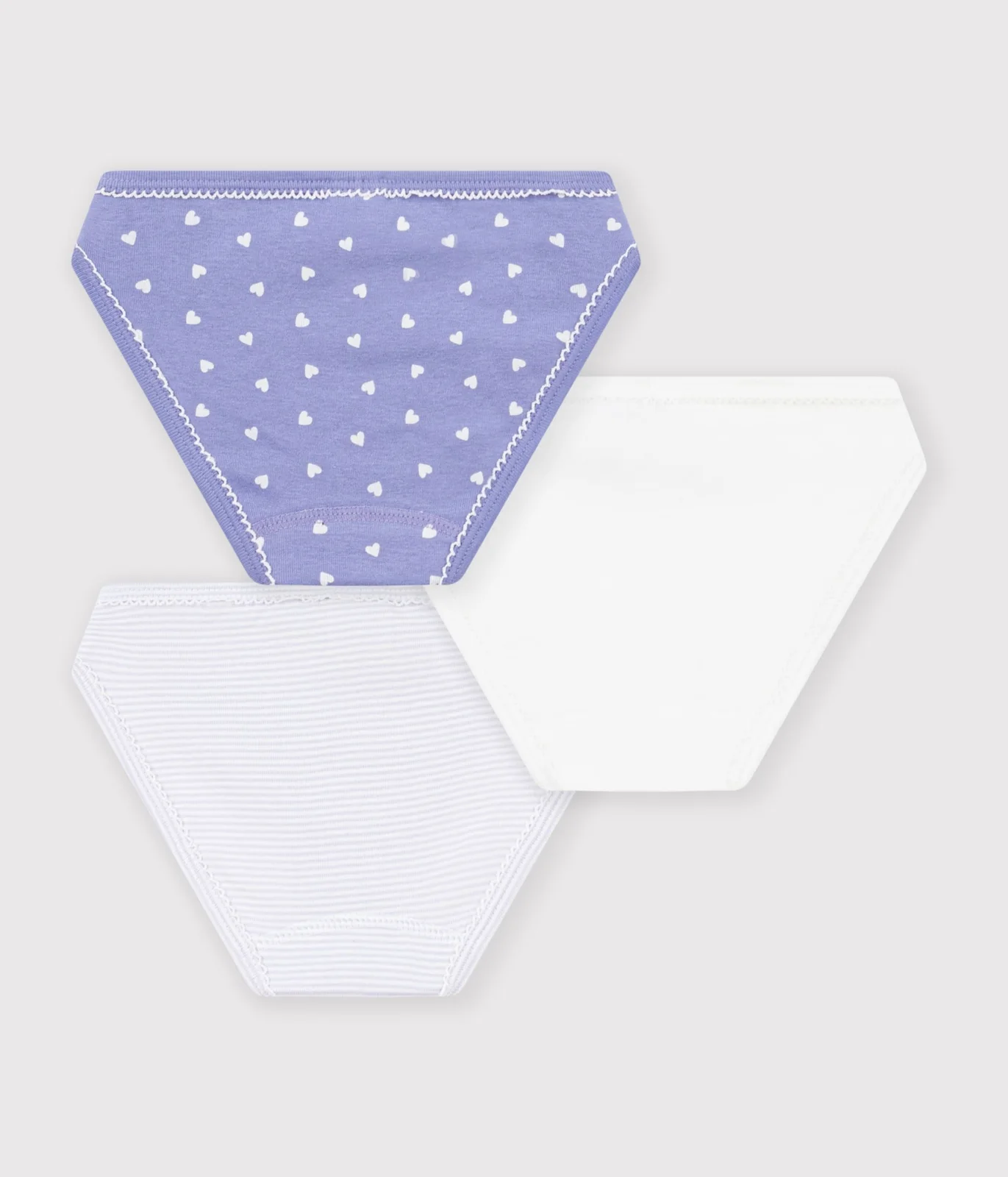 Pack of children's cotton pants with hearts