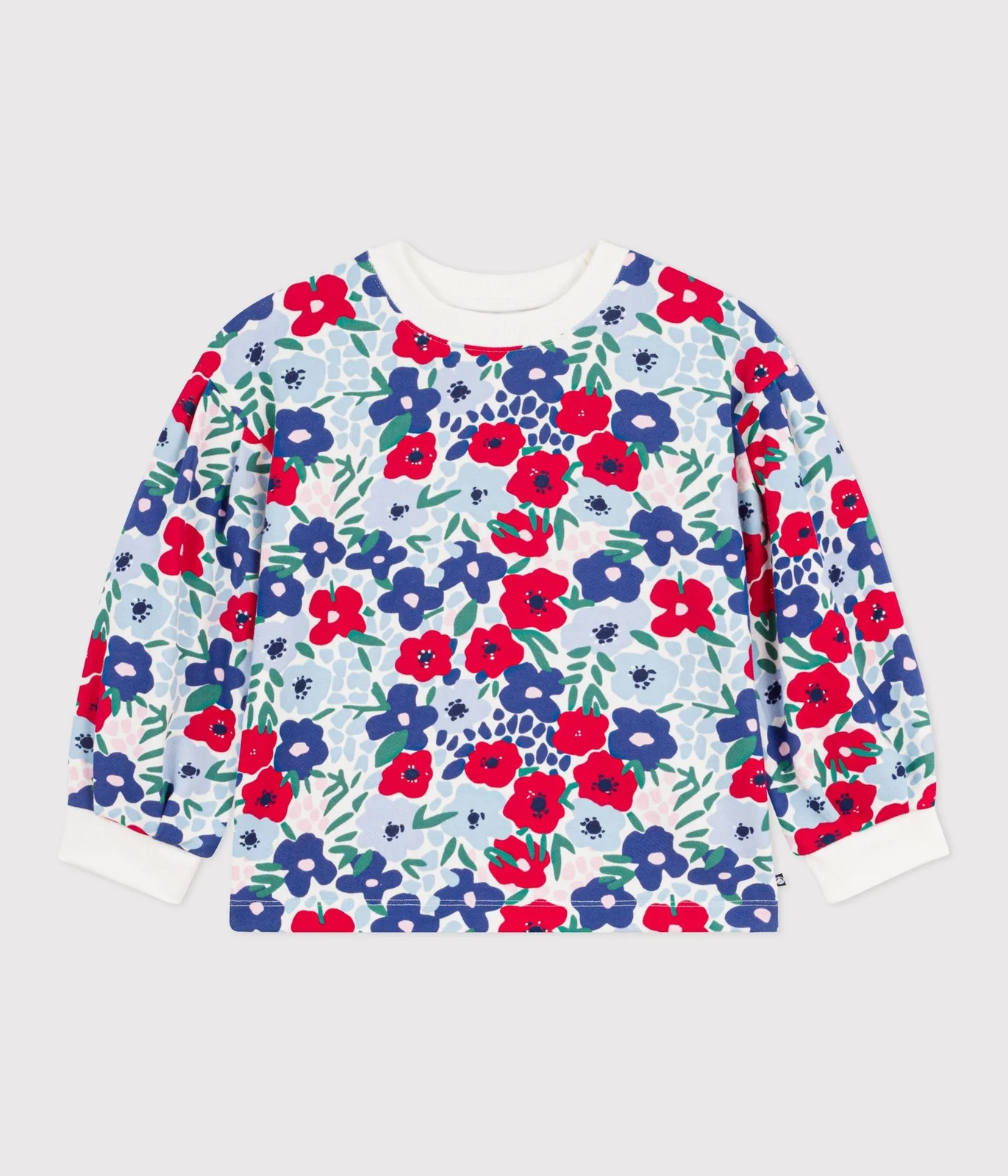 Children's floral print cotton sweatshirt