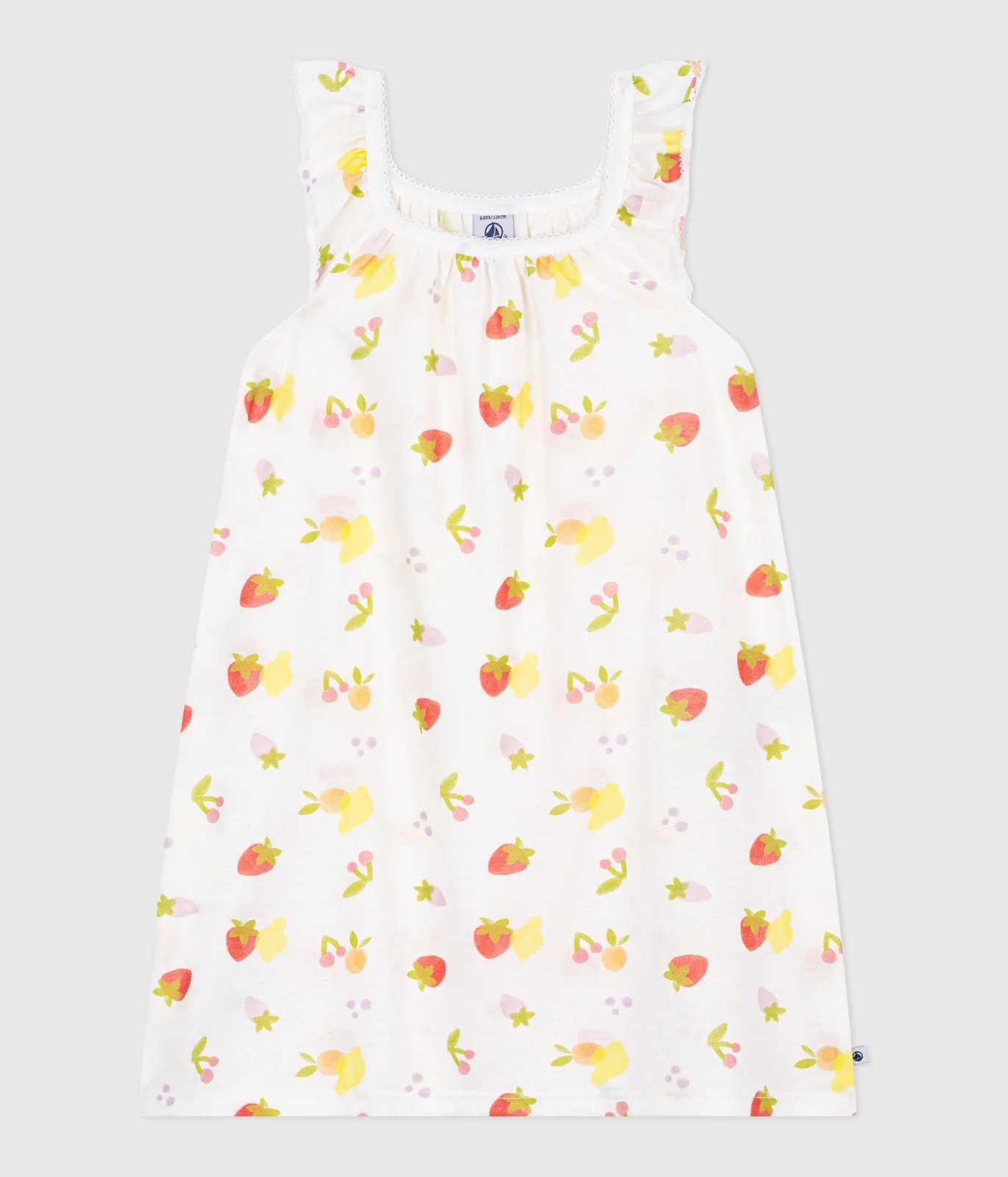 Children's fruit print cotton nightdress