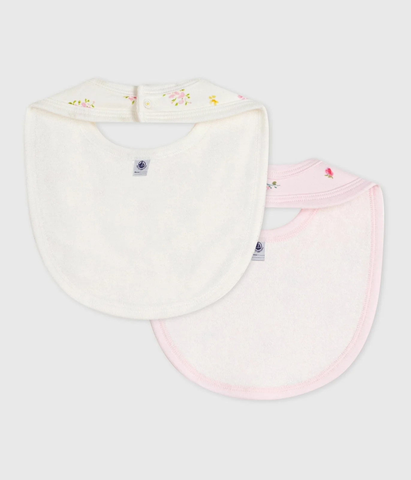 Pack of babies' floral-print cotton bibs