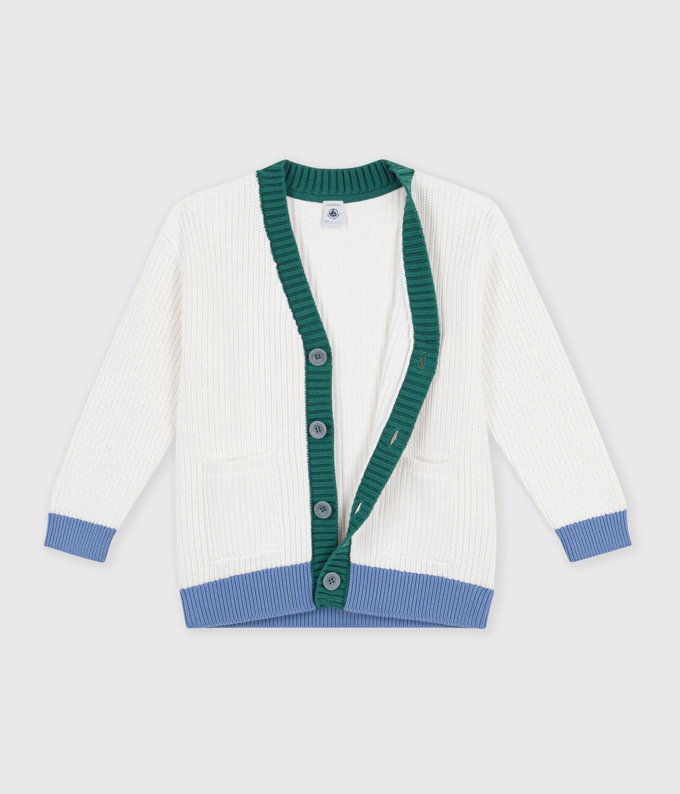 Children's plain cotton cardigan