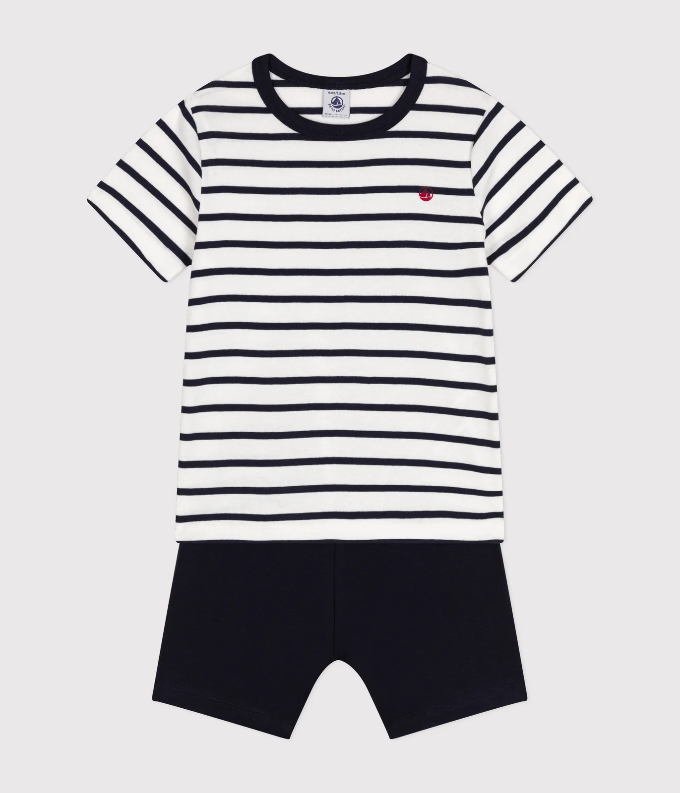 Boys' Short Cotton Pyjamas with Sailor Stripes