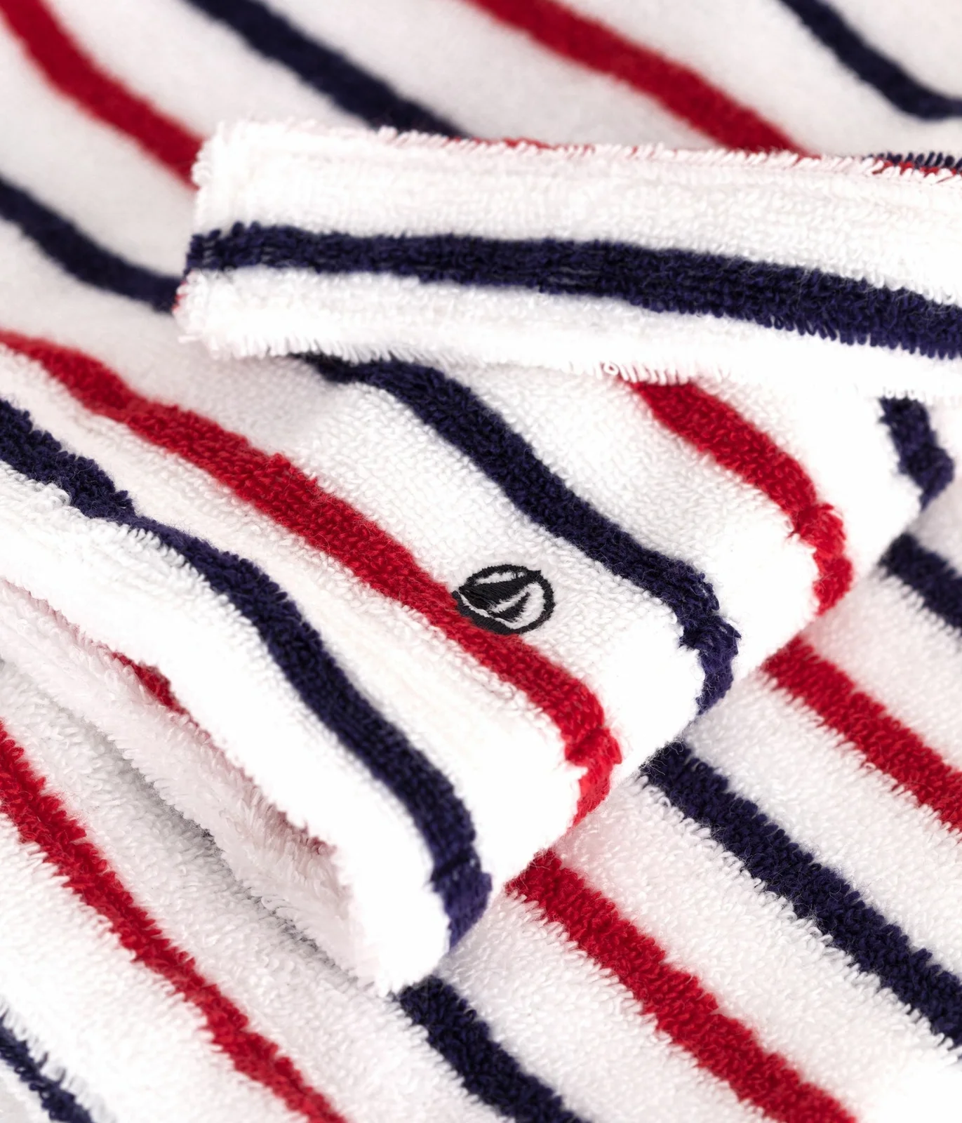 Children's stripy cotton terry bathrobe