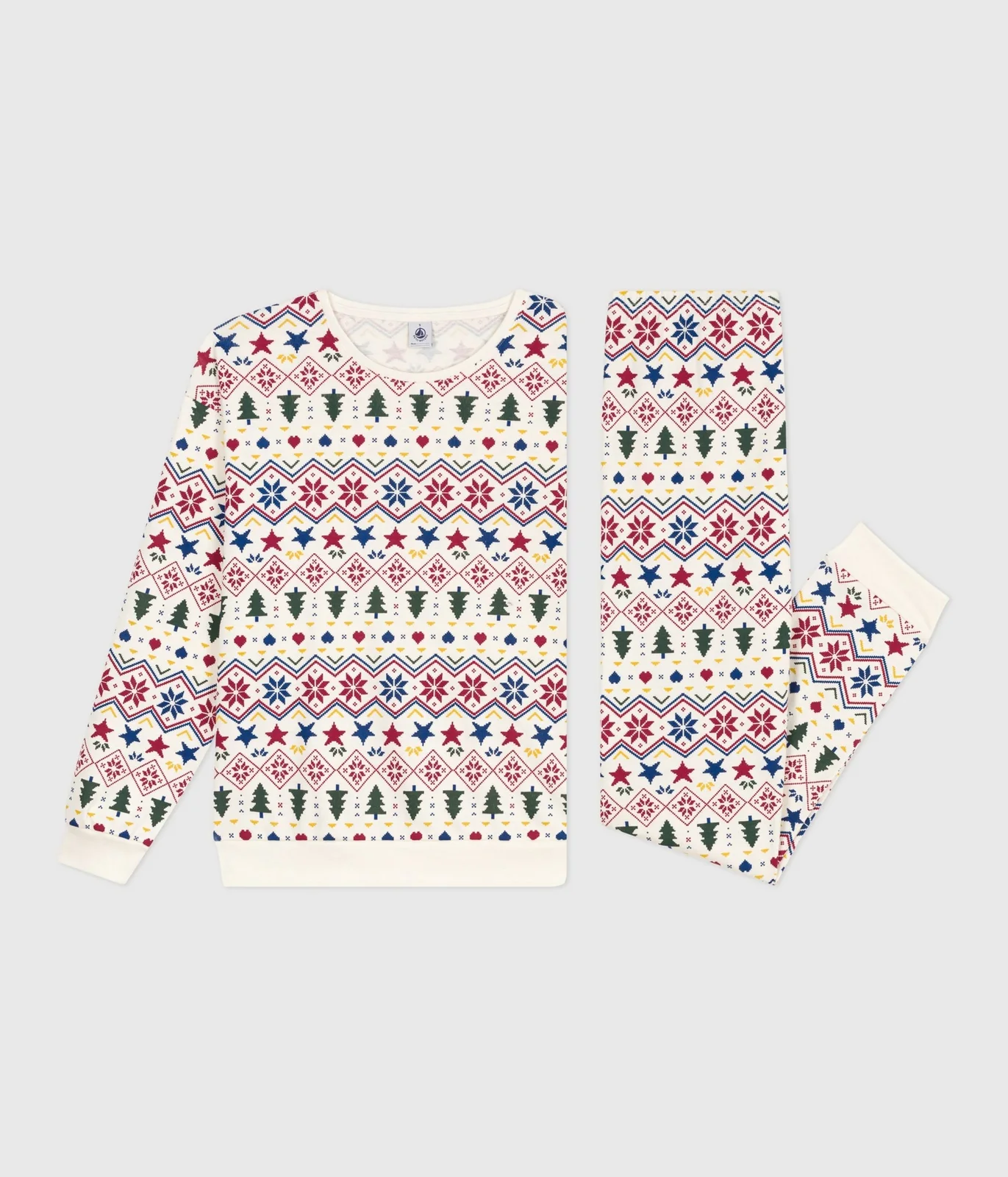 Women's Christmas print cotton pyjamas