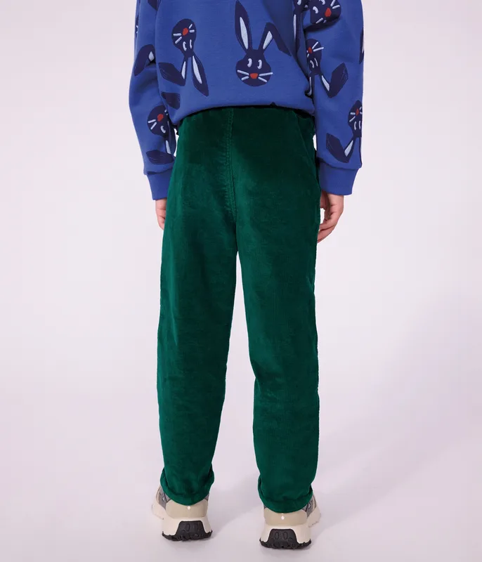 Children's straight corduroy trousers