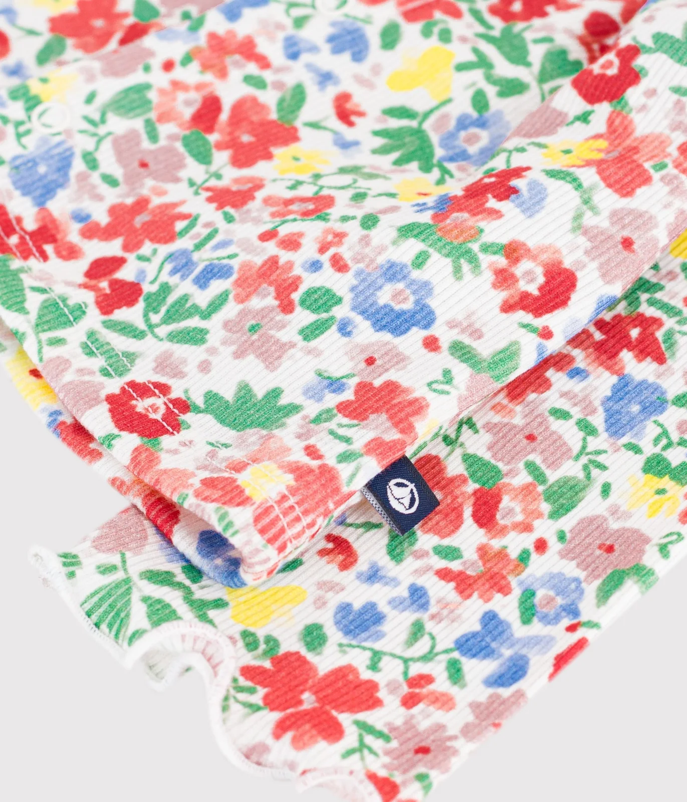 Babies' floral-print cotton cardigan