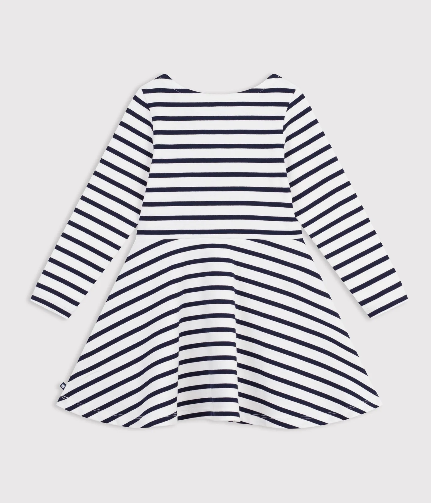 Children's long-sleeved stripy cotton dress