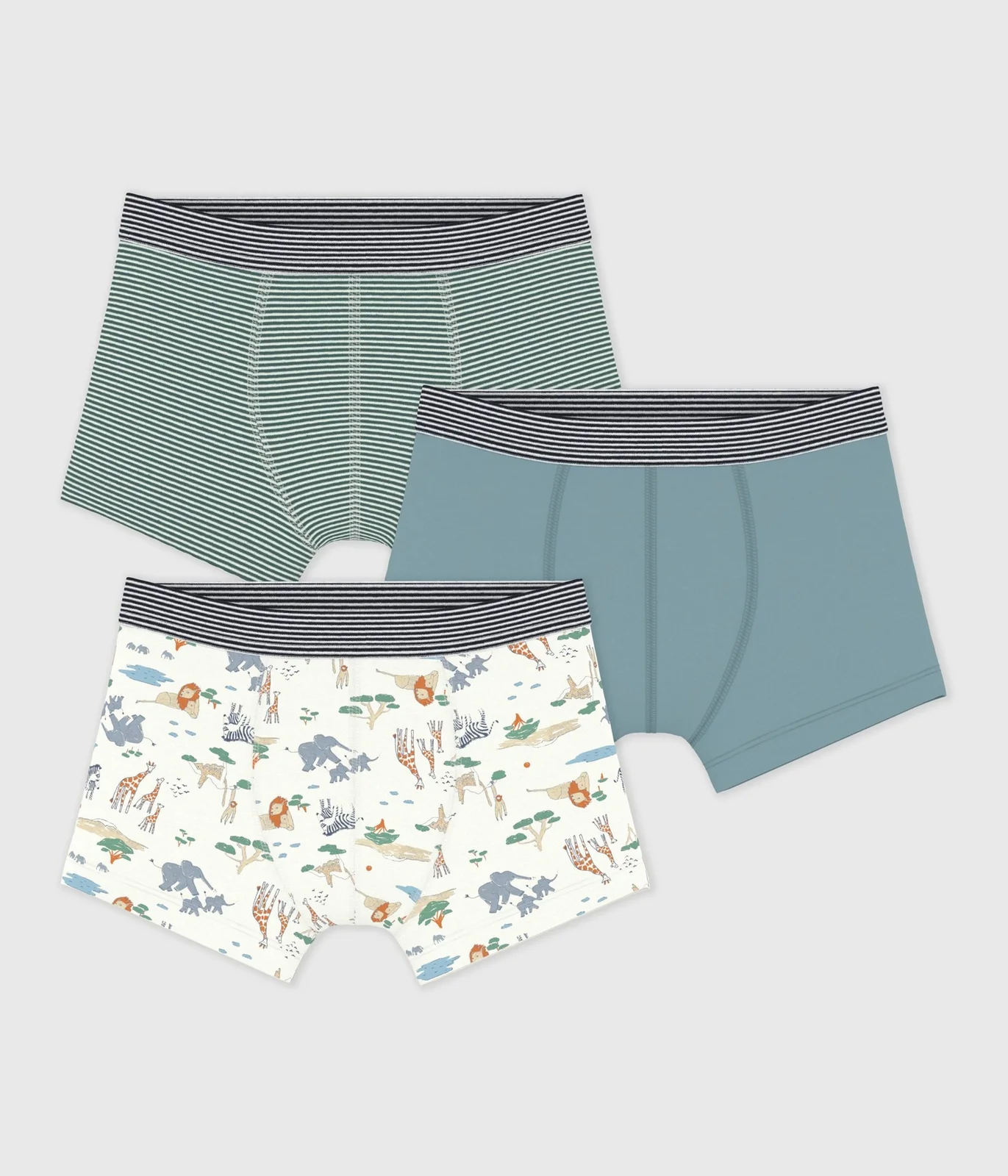 Pack of children's savanna print cotton boxers