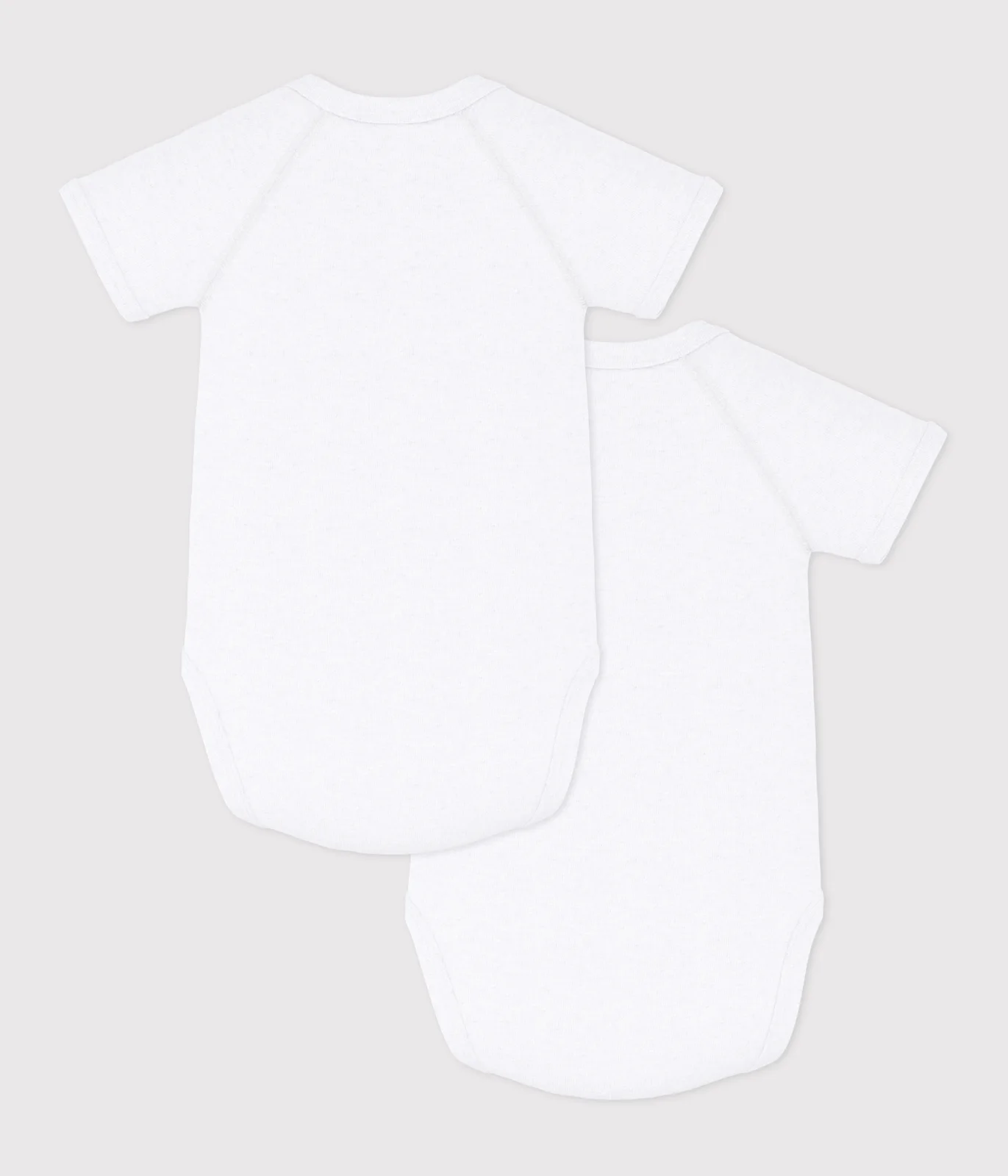 Short-sleeved plain cotton wrapover bodysuits for babies - 2-Pack