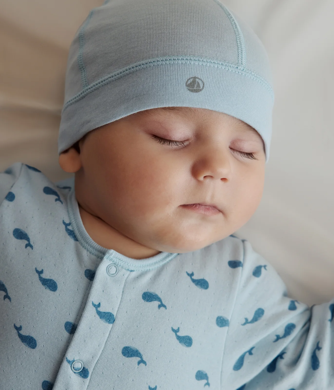 Babies' plain cotton hat