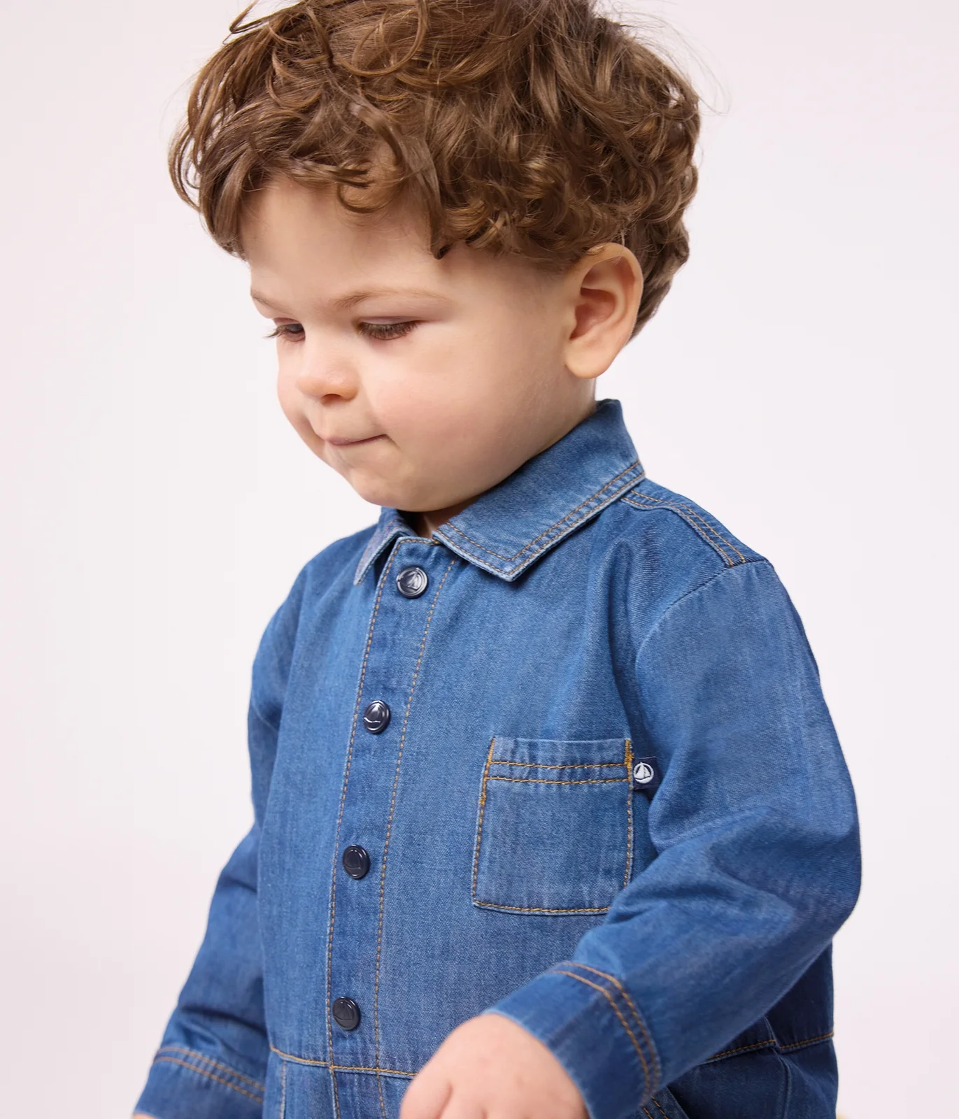 Babies' Long Denim Jumpsuit