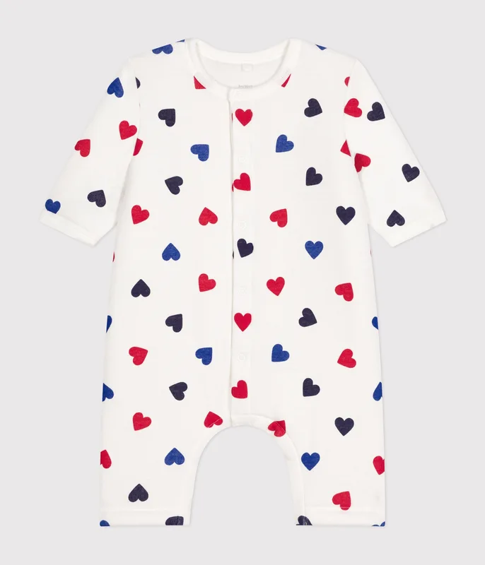 Babies' padded cotton jumpsuit